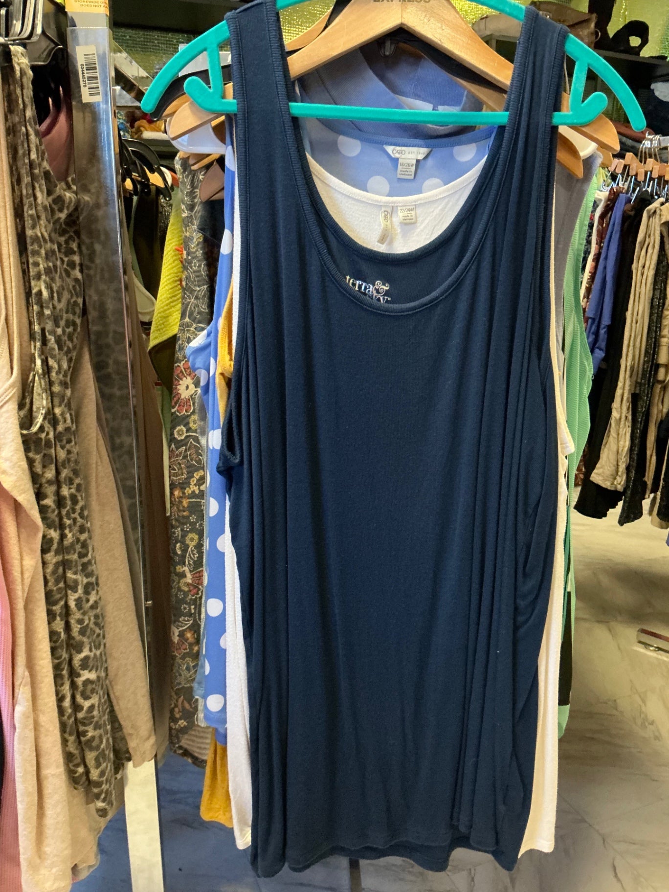 Terra & Sky Tank Top 5X Navy Blue