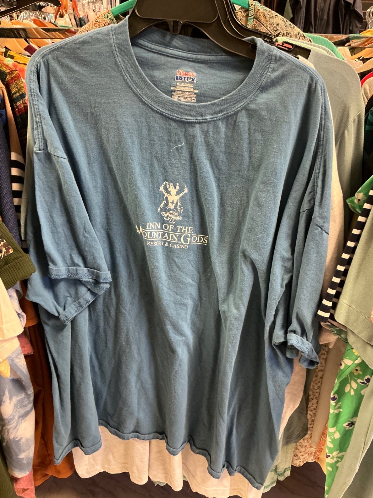 Hanes Screen Print T-Shirt 3XL Blue