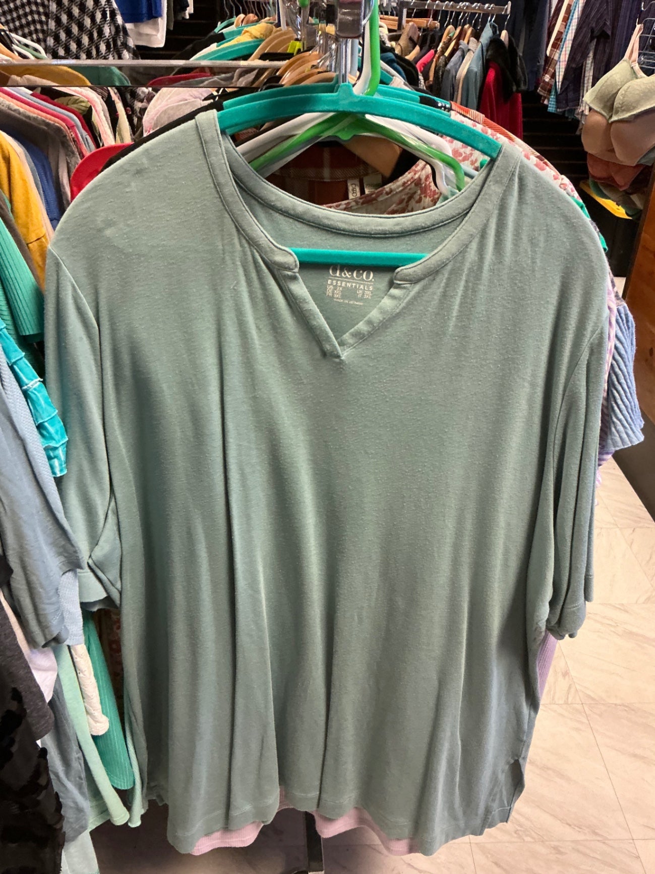 D & Co T-Shirt 3XL Teal