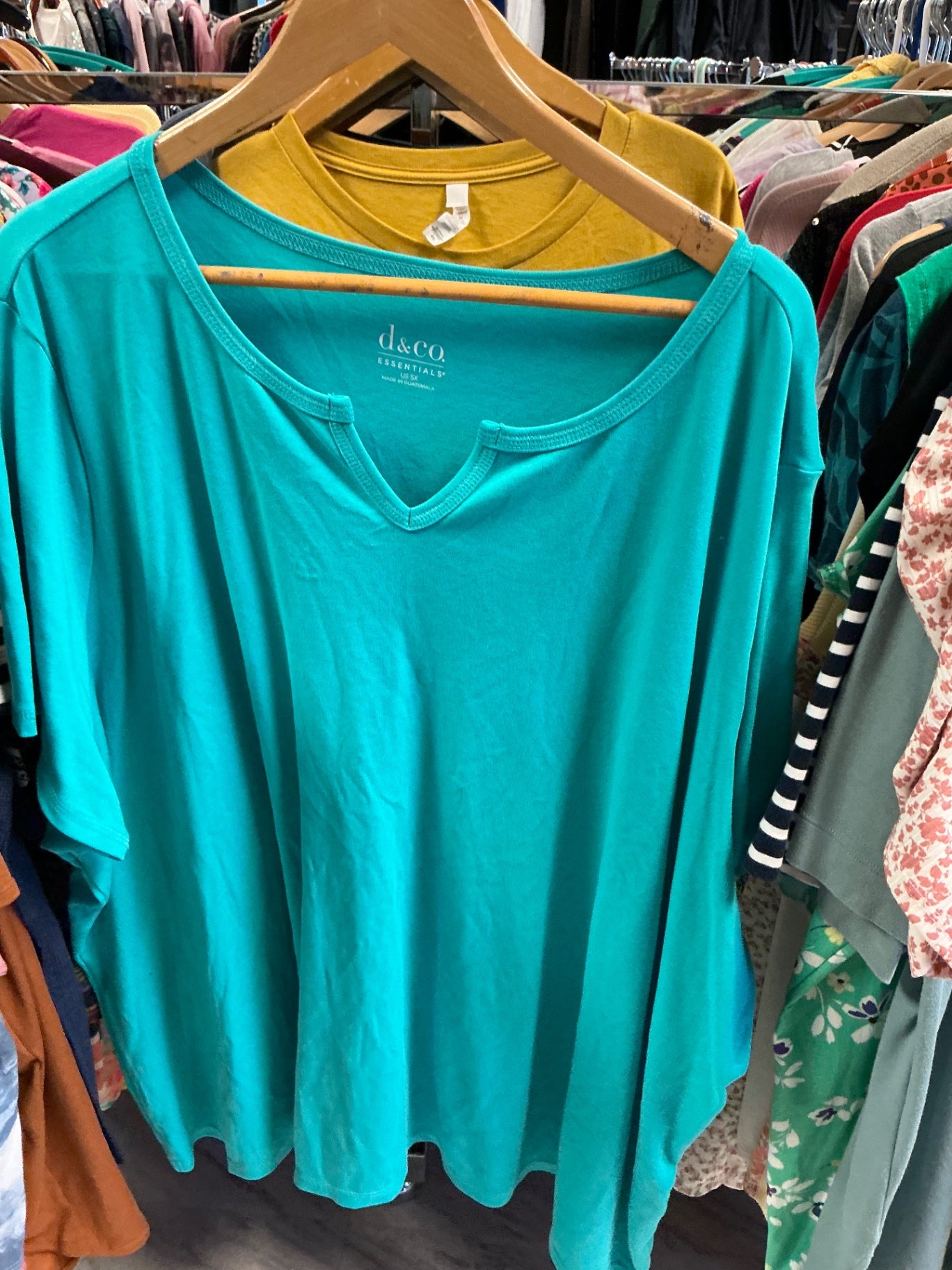 d&co Essentials Tunic Top 5X Teal