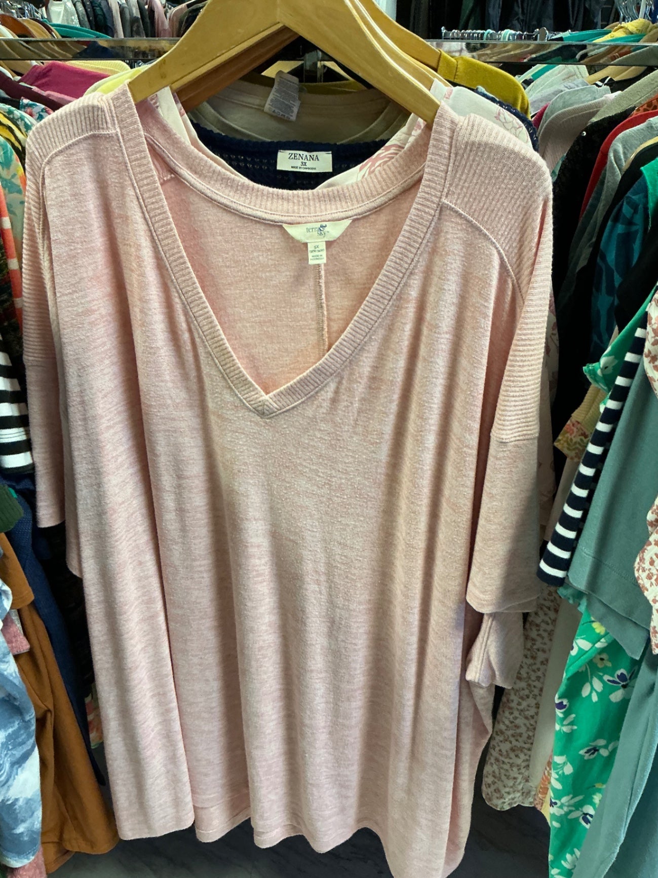 Terra & Sky T-Shirt 5X Light Pink