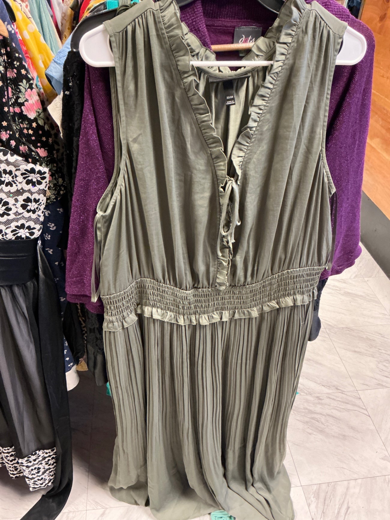 Lane Bryant Dress 22/24 Olive Green
