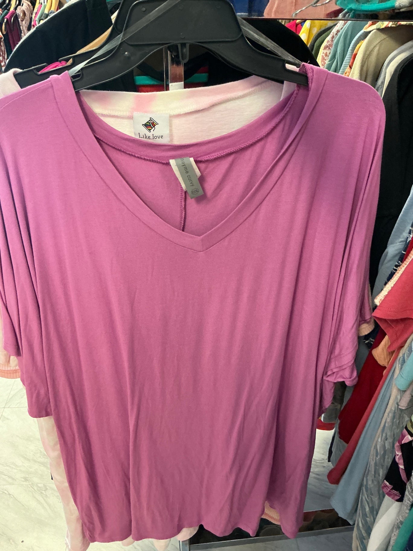 Honeyme Curvy T-Shirt XXXL Purple