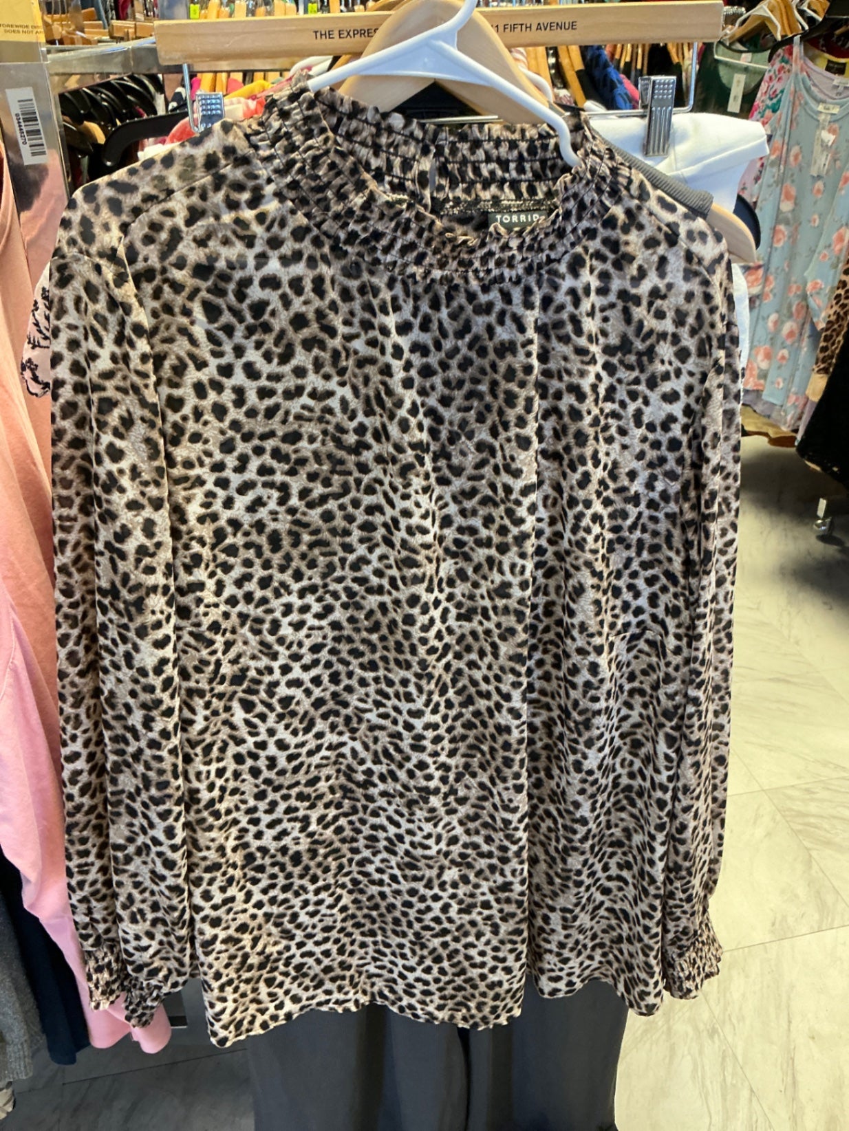 Torrid Blouse 3 Leopard Print
