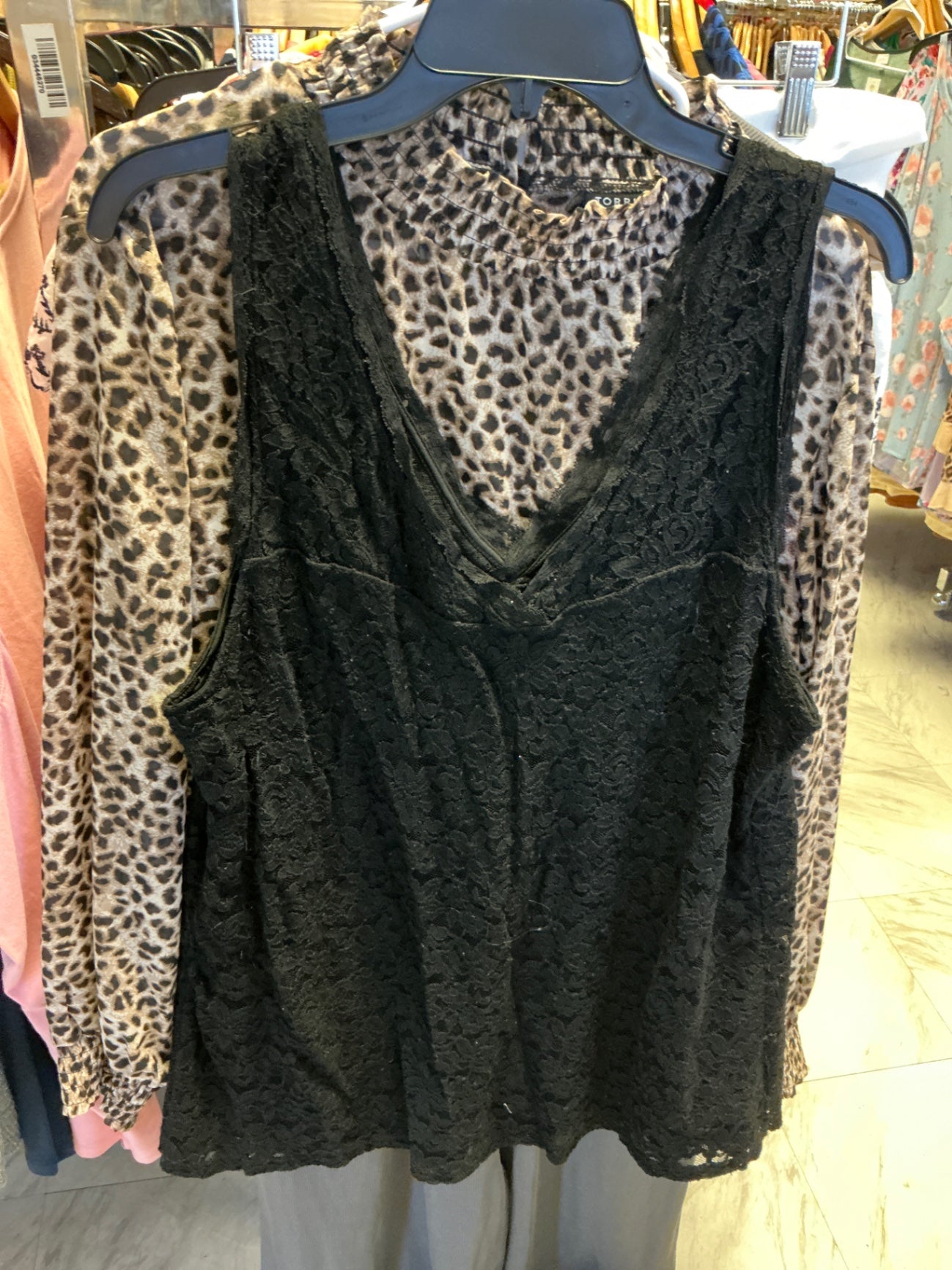 Torrid Lace Tank Top 3 Black