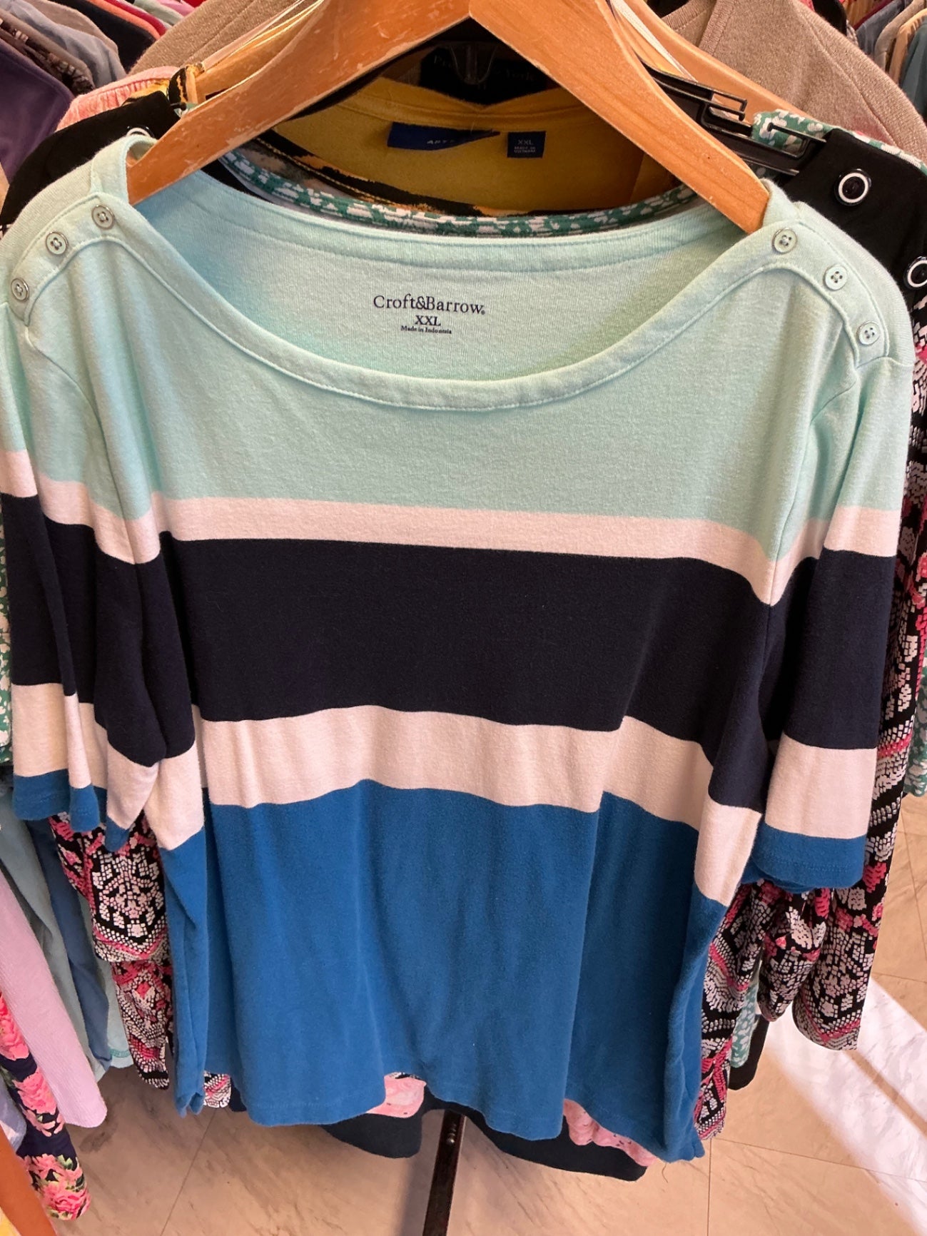 Croft & Barrow Sweater Multicolor (Light Blue, Navy, White)