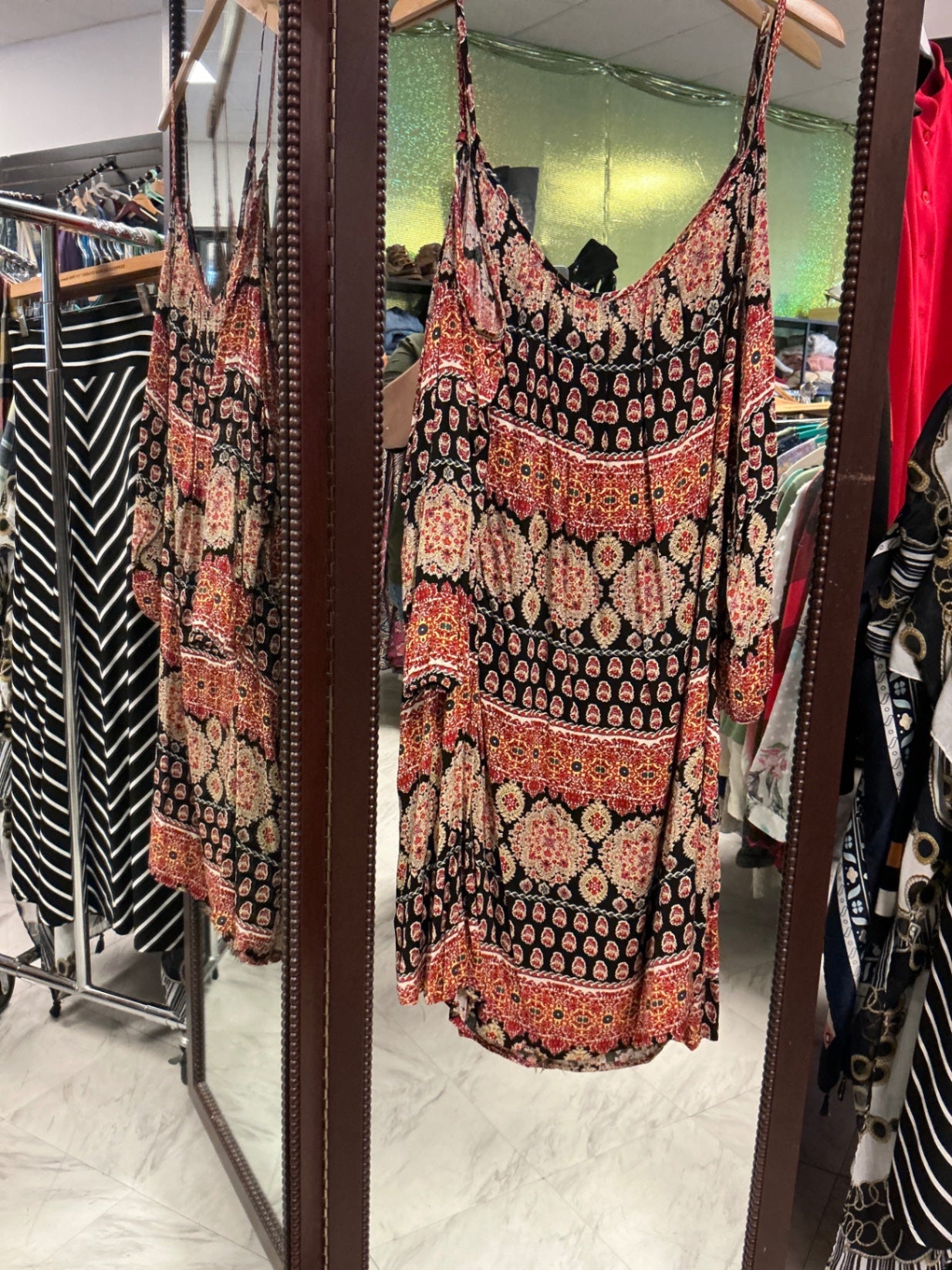 Vibe Dress 3X Black with multi floral NWT