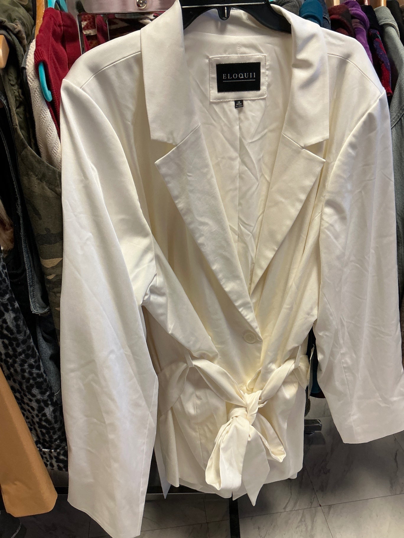 Eloquii Blazer 28 White