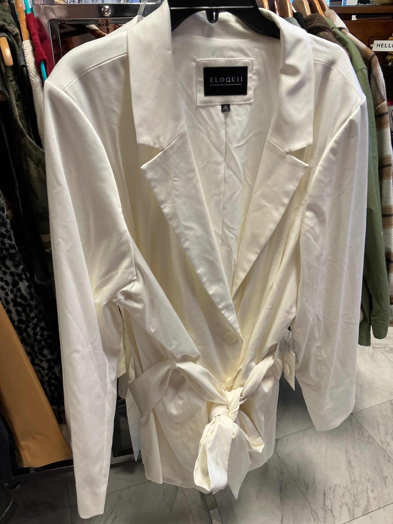Eloquii Blazer 28 White