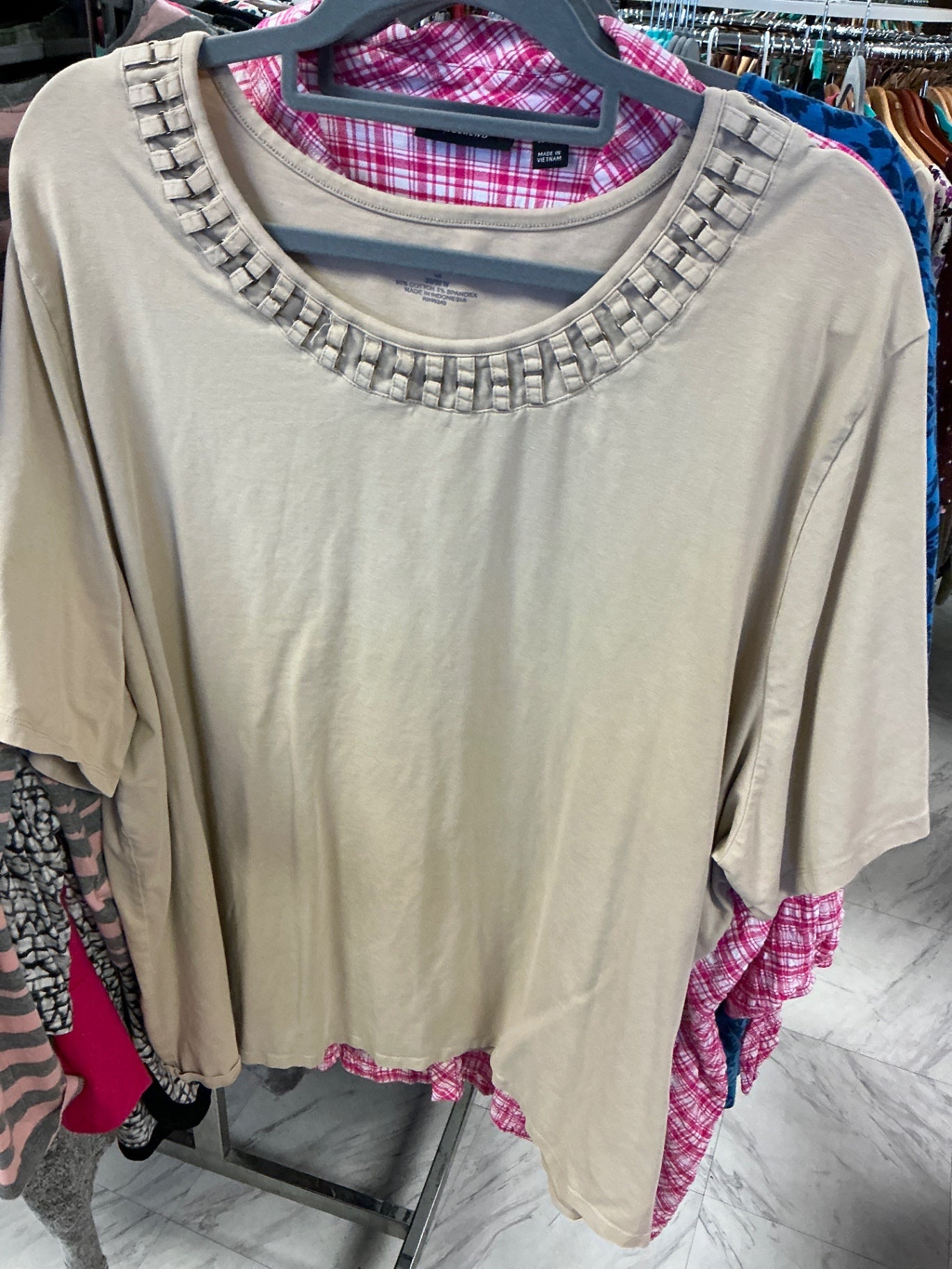 Liz&Me Blouse 4X Beige