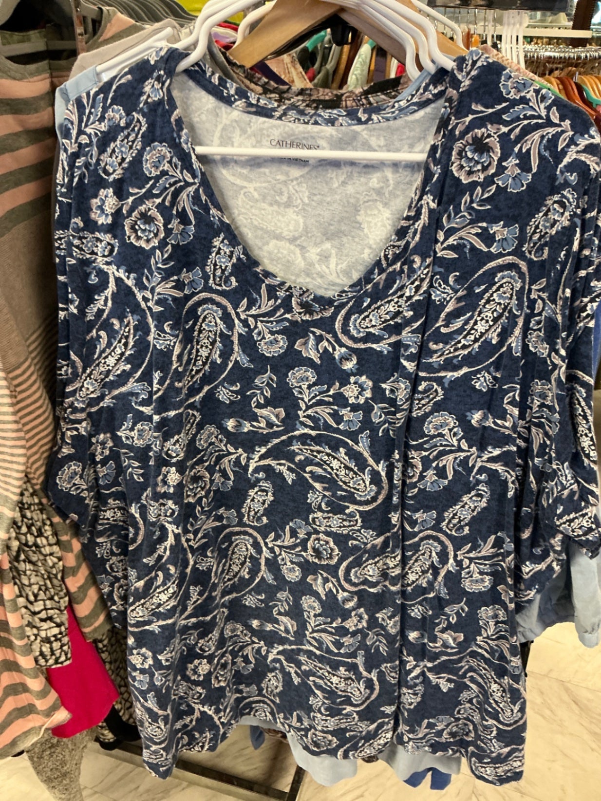 Catherines T-Shirt 4X Blue