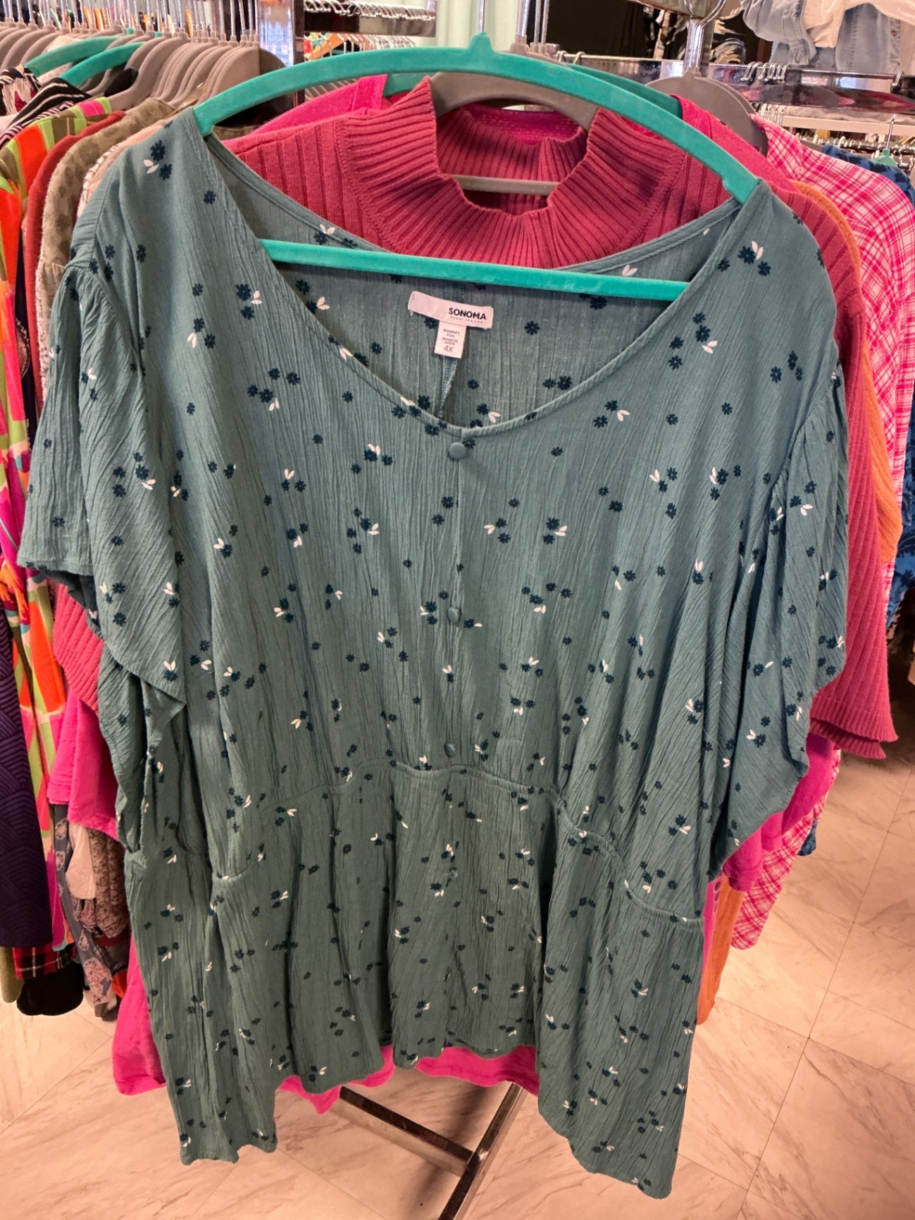 Sonoma Blouse 4X Green