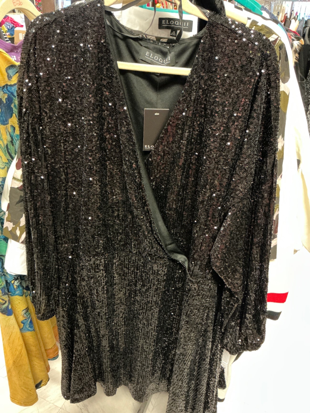 Eloquii Dress 28 Black NWT