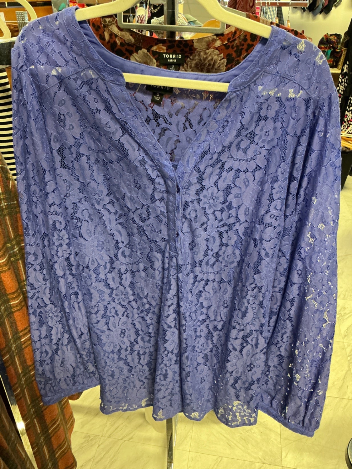 Torrid Blouse 3 Purple NWOT