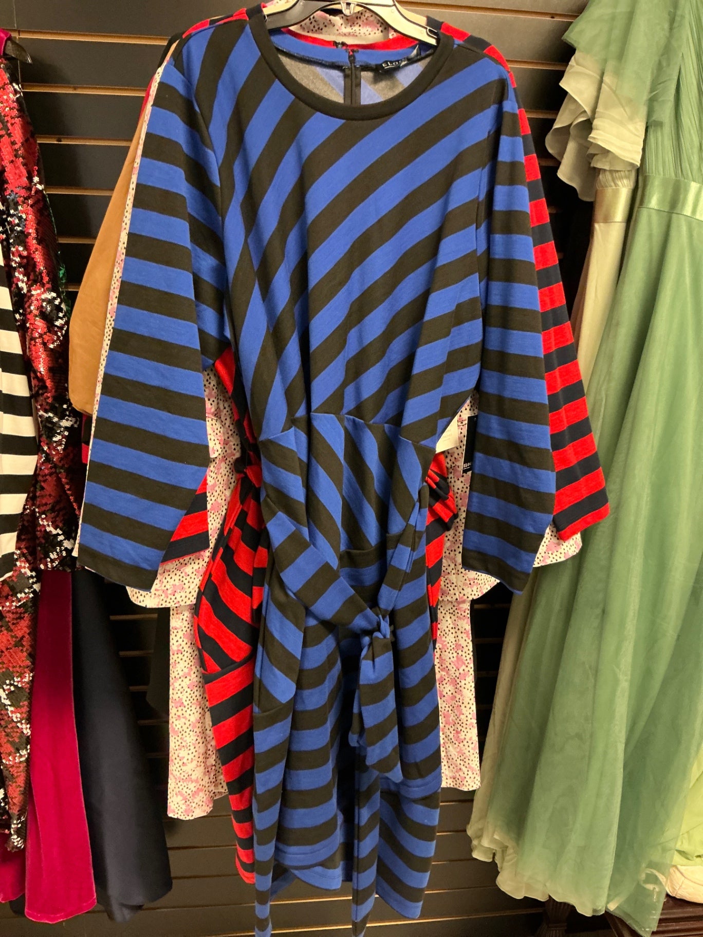 ELOQUII Dress 28 Blue and Black NWT