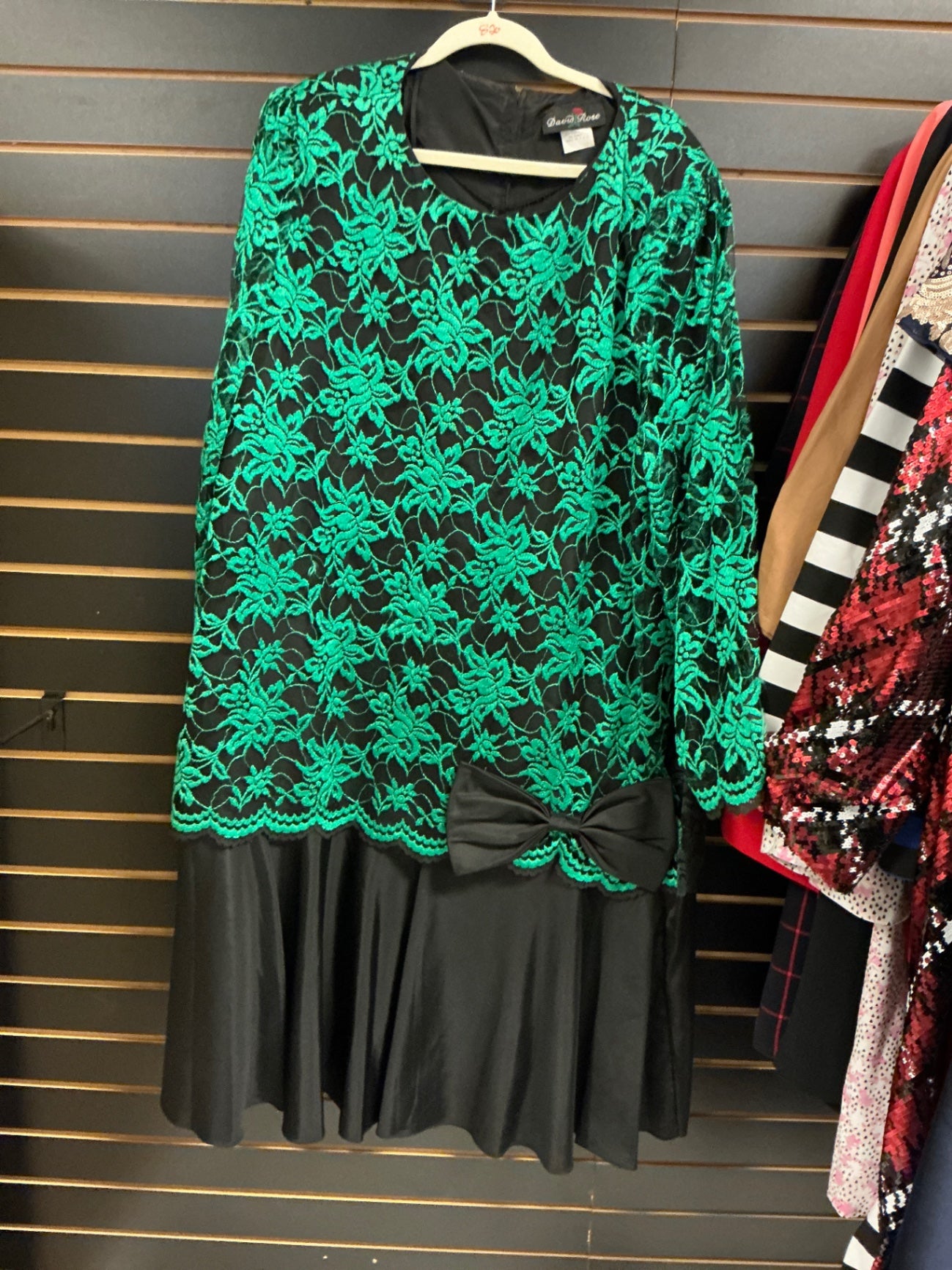 David Rose Dress 26 Green and Black