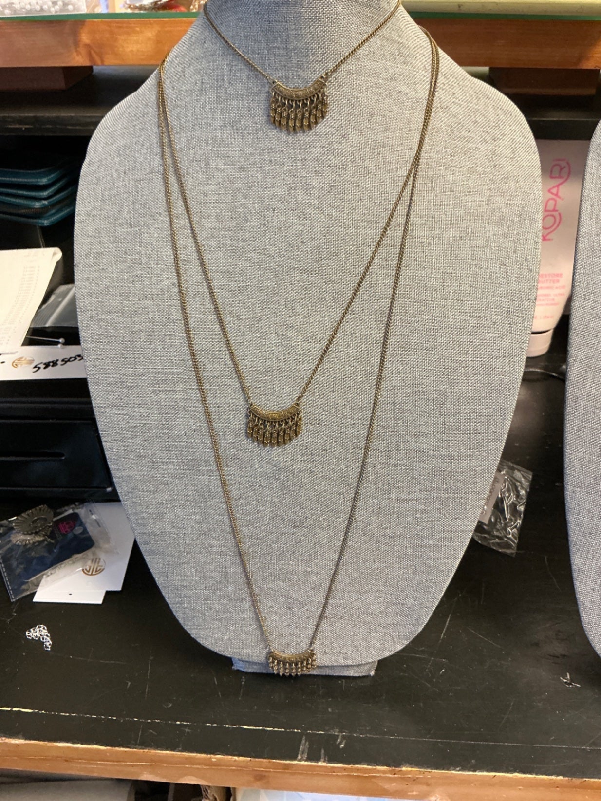 Paparazzi Necklace 2 pc Set Bronze