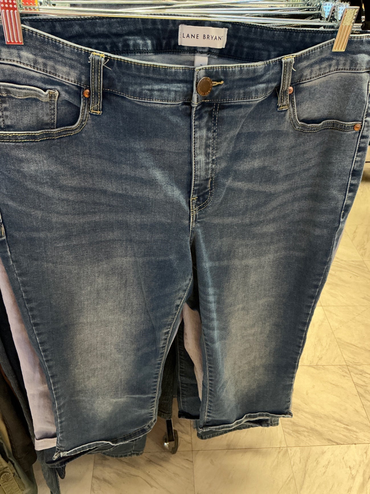Lane Bryant Pedal Pushers 16 Blue