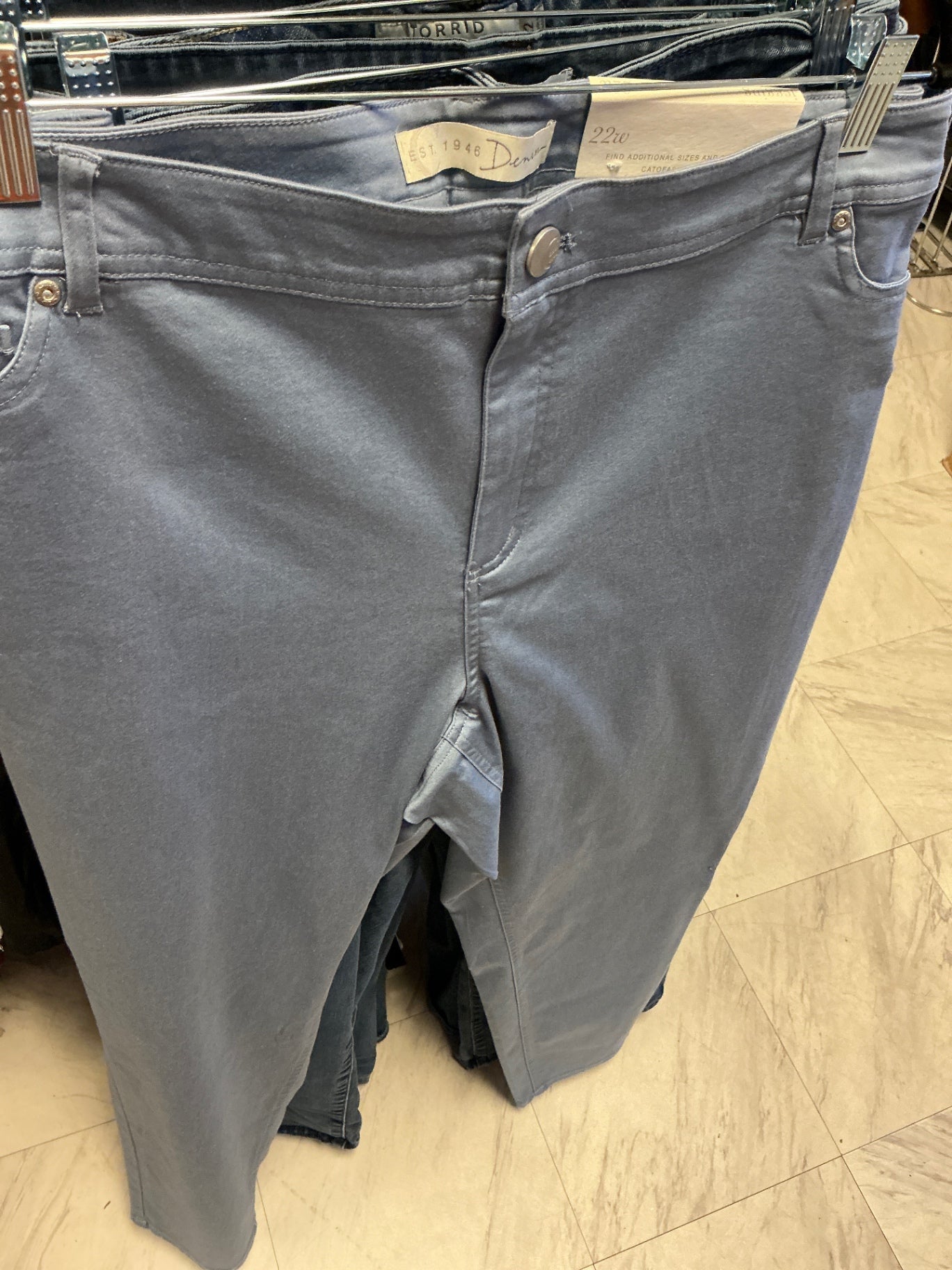 Denim Pants 22W Light Blue NWT