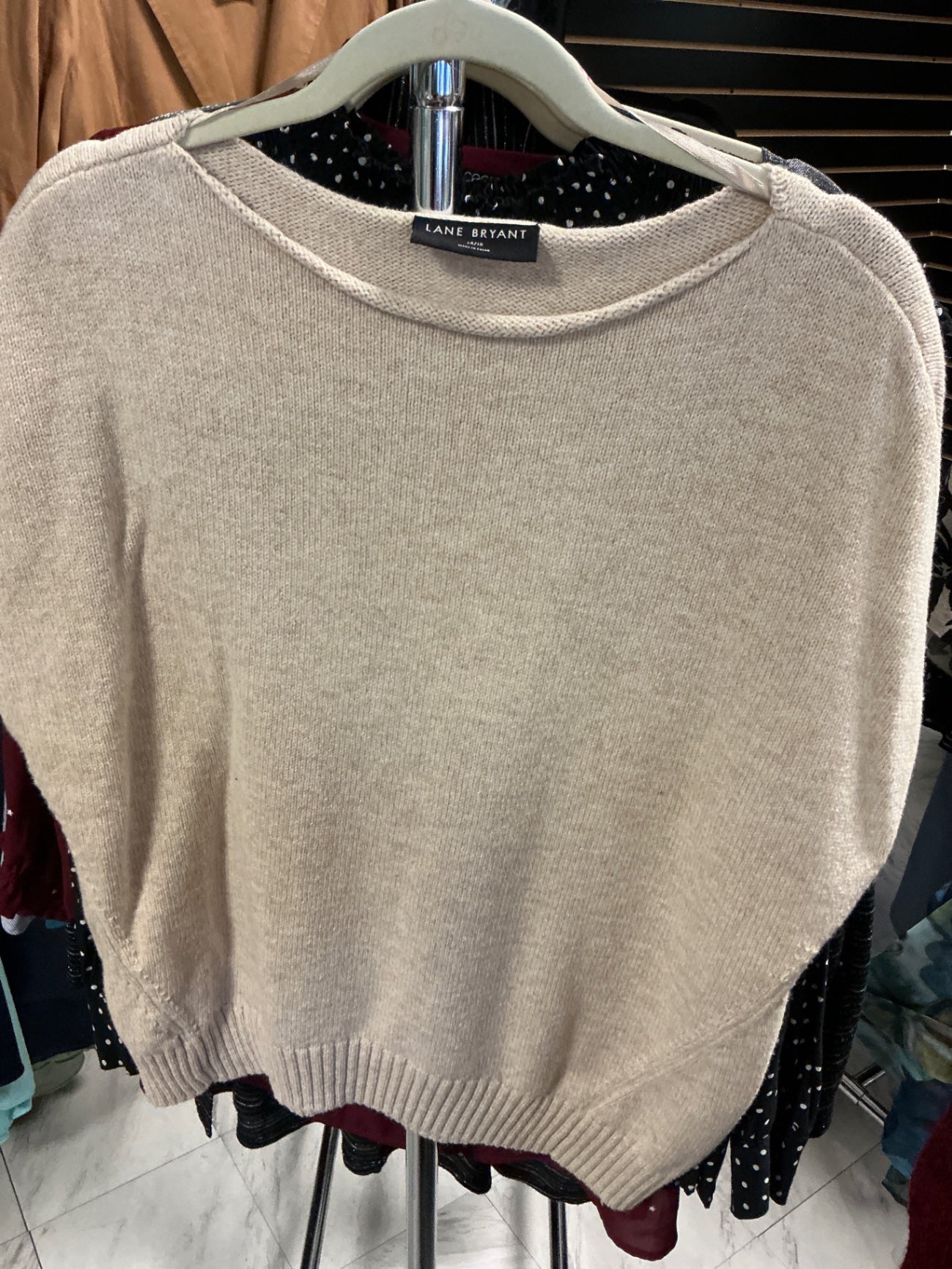 Lane Bryant Sweater Vest 14/16 Beige