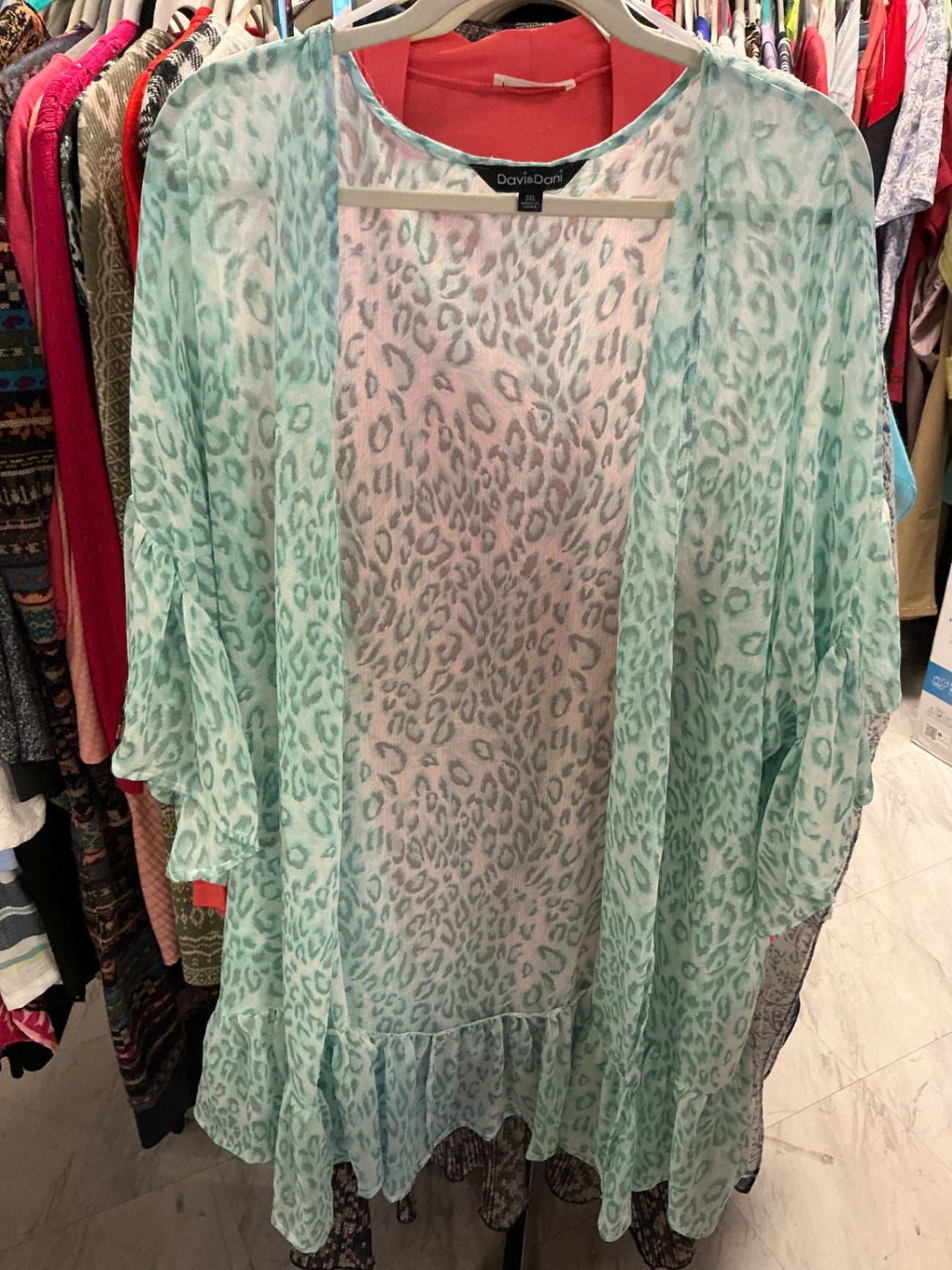 Davis & Dani Kimono 3XL Aqua