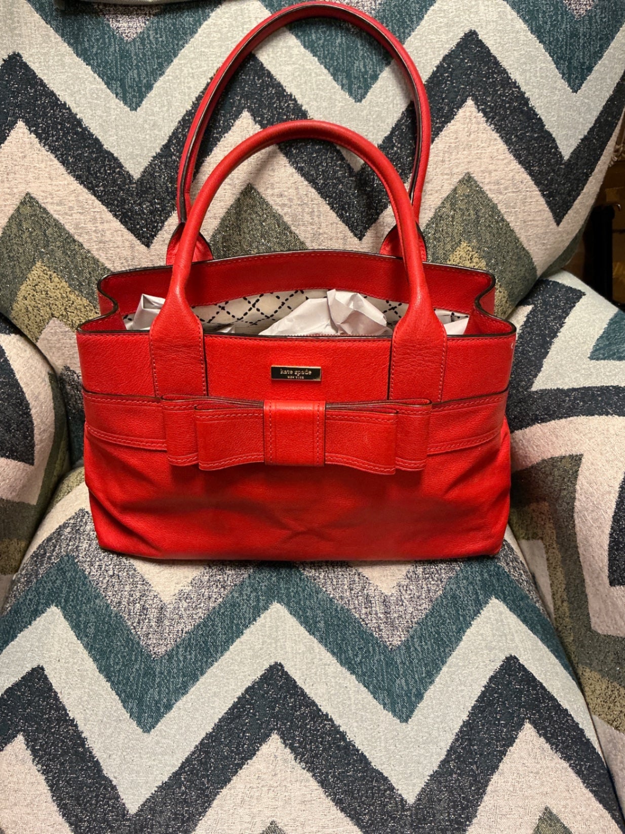 Kate Spade Handbag Red Orange