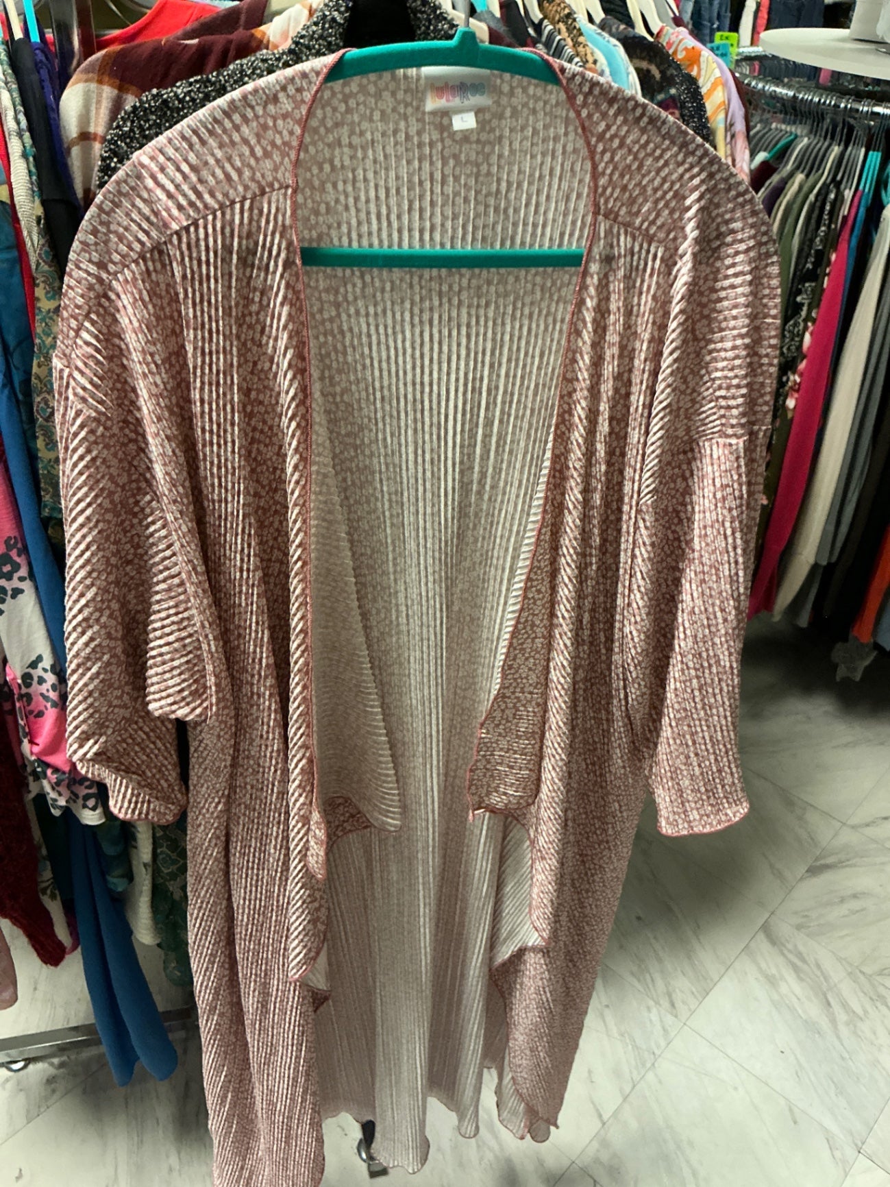 LuLaRoe Kimono L Rose NWOT