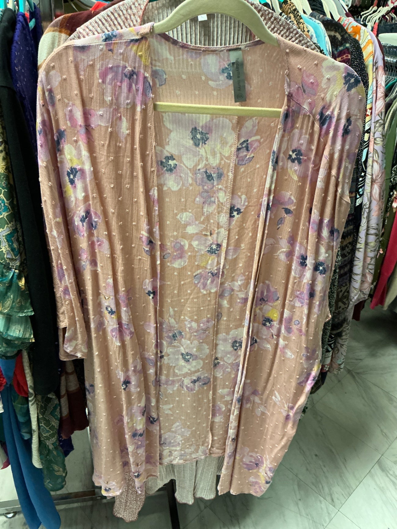 Honeyme Curvy Kimono XXXL Peach NWOT