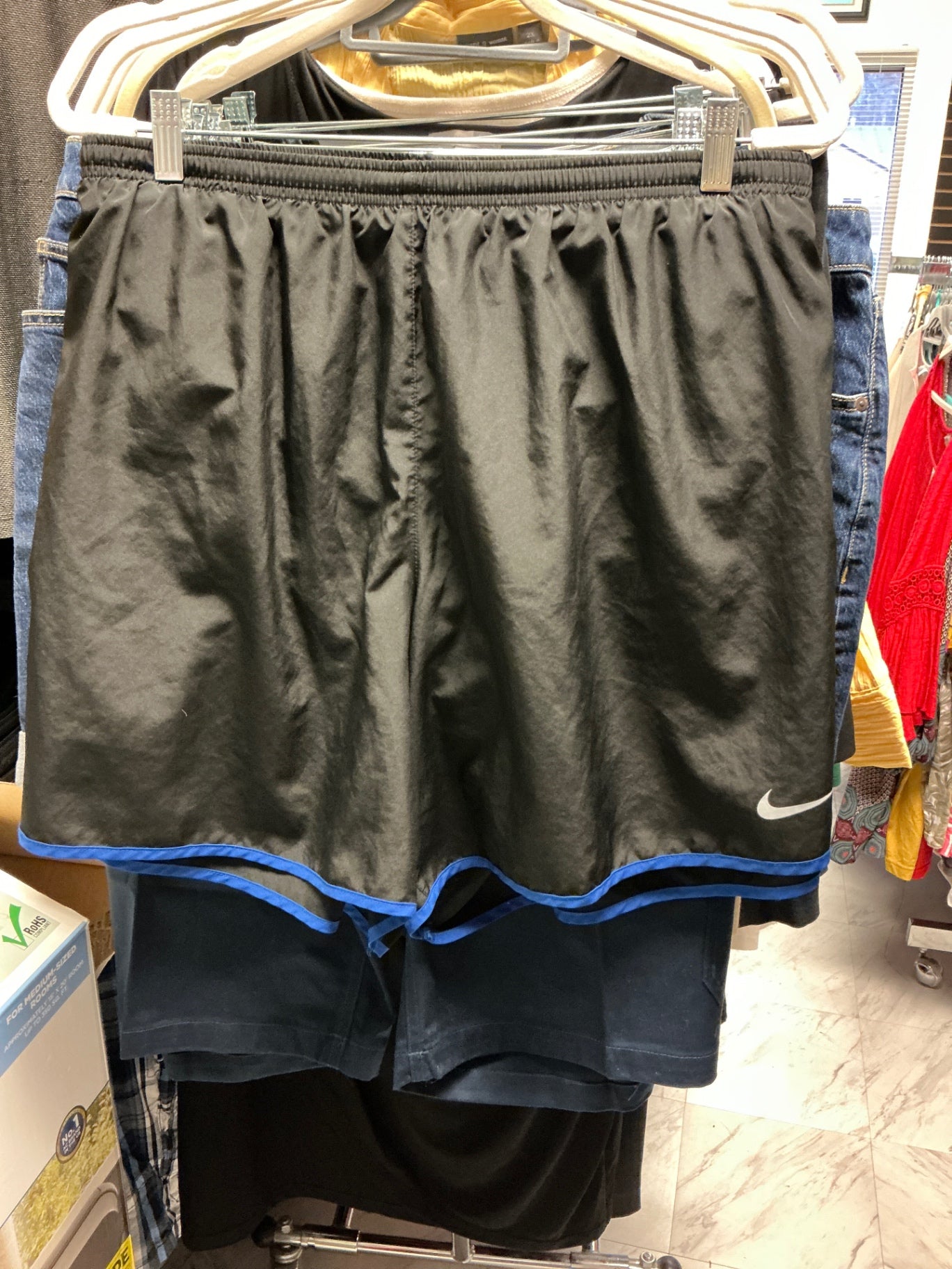 Nike Shorts 3XL Black with Blue Accents