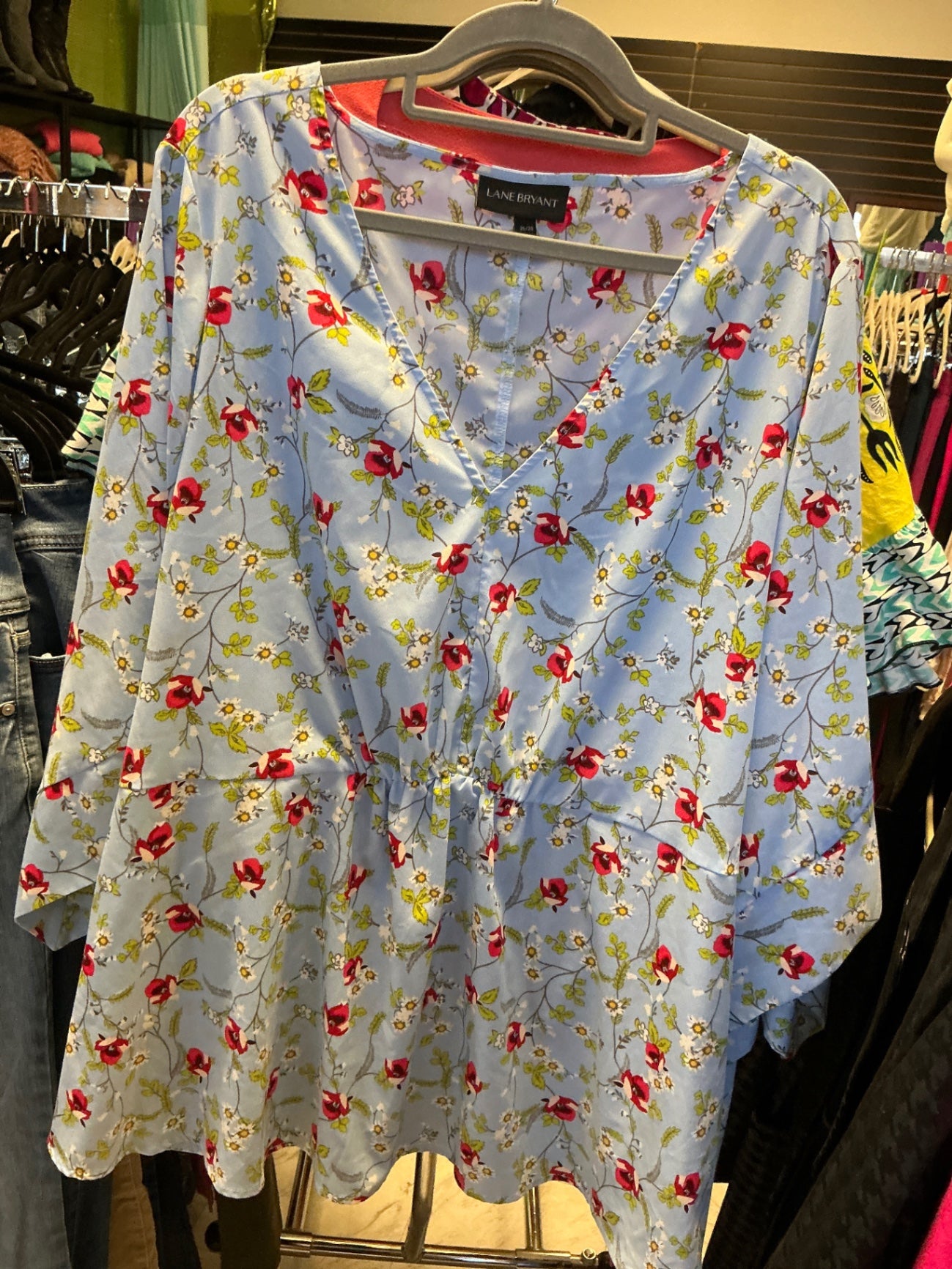 Lane Bryant Blouse 26/28 Light Blue