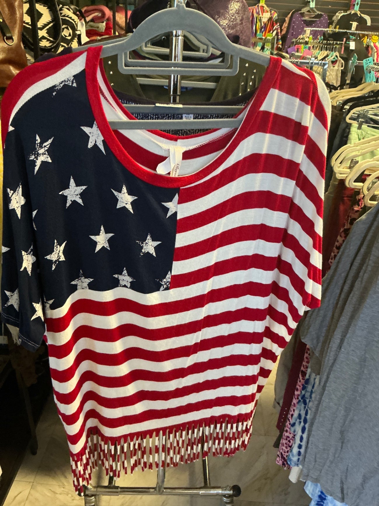 Lily pad T-Shirt 3XL Red, White, and Blue