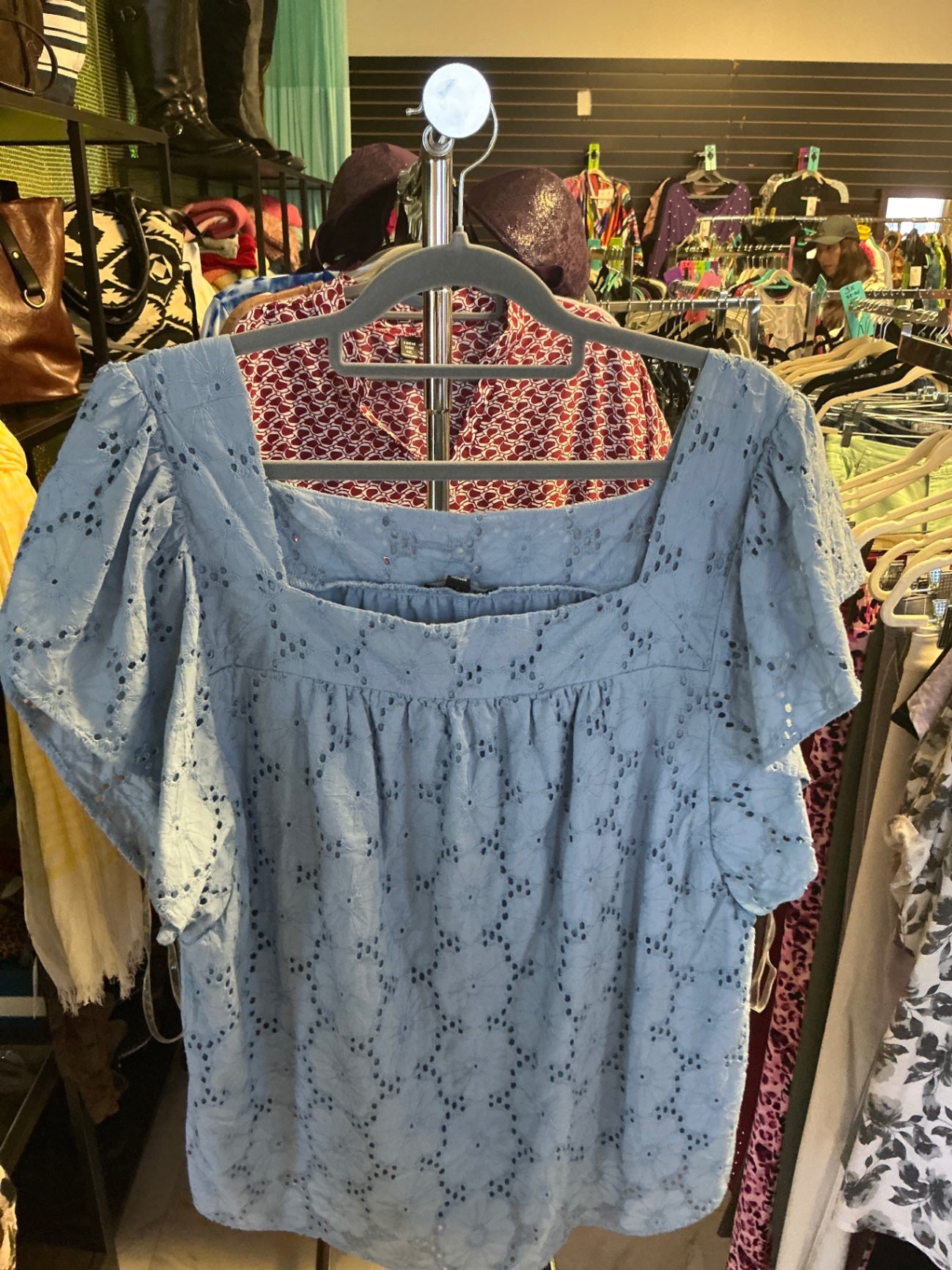 Lane Bryant Blouse 14/16 Light Blue