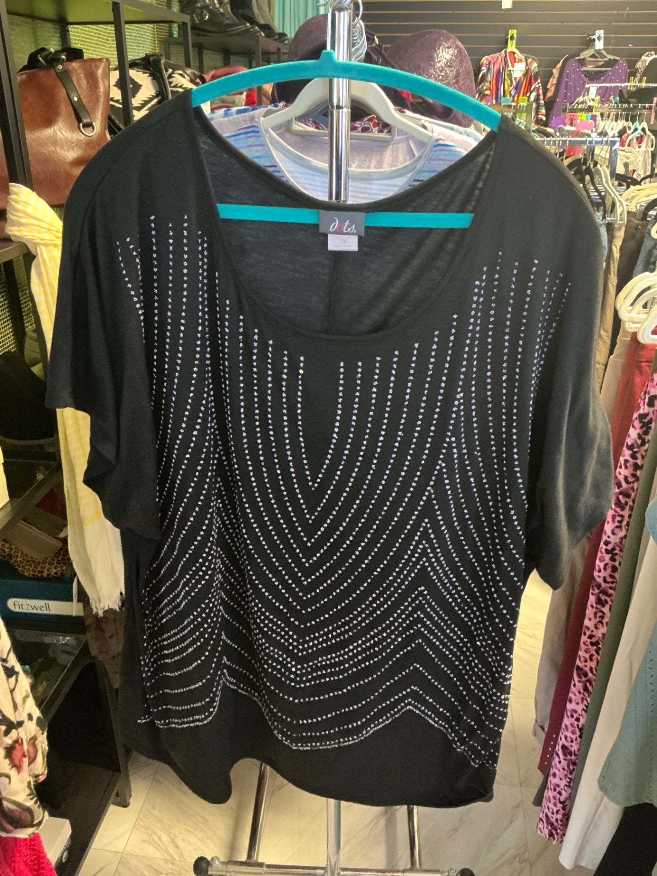Dots T-Shirt 3X Black