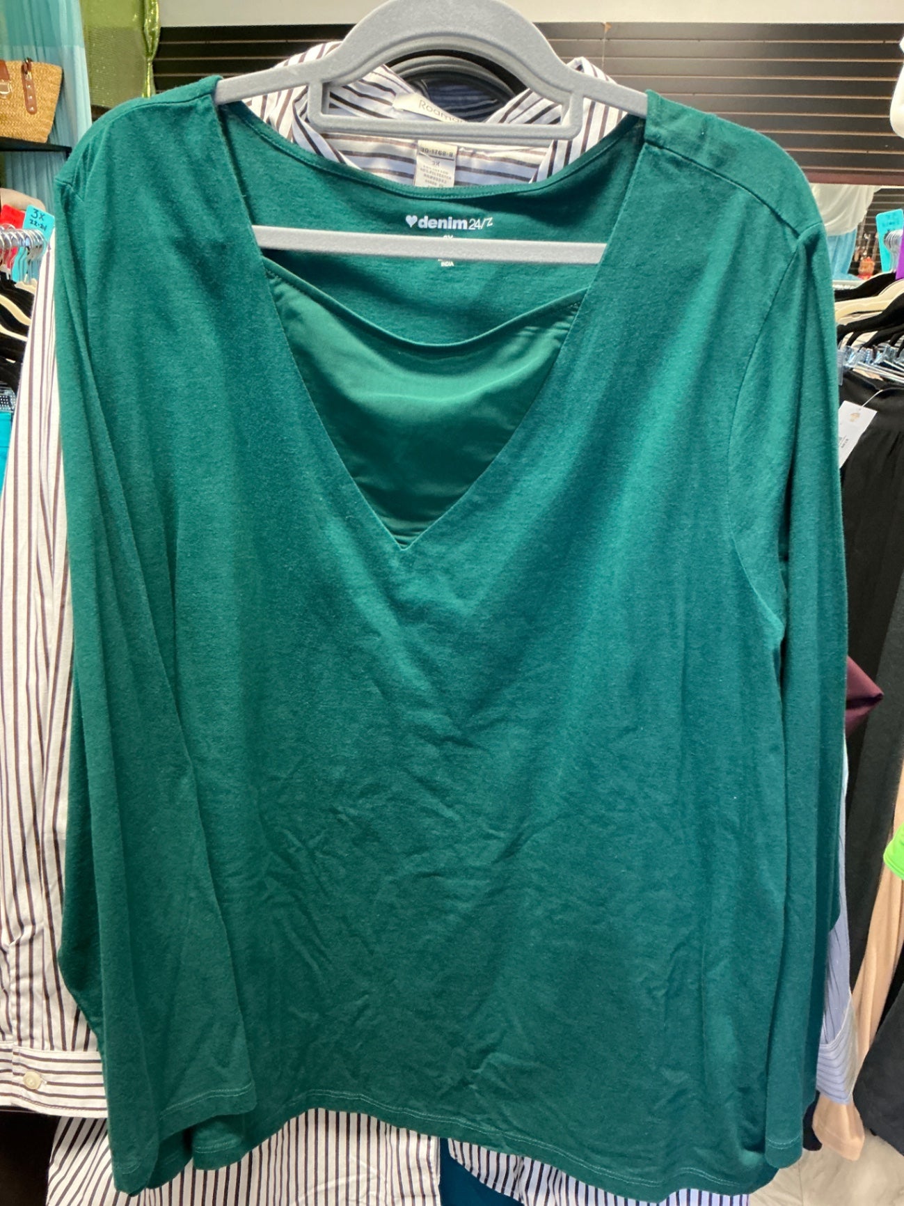 Denim 24/7 T-Shirt 3X Green
