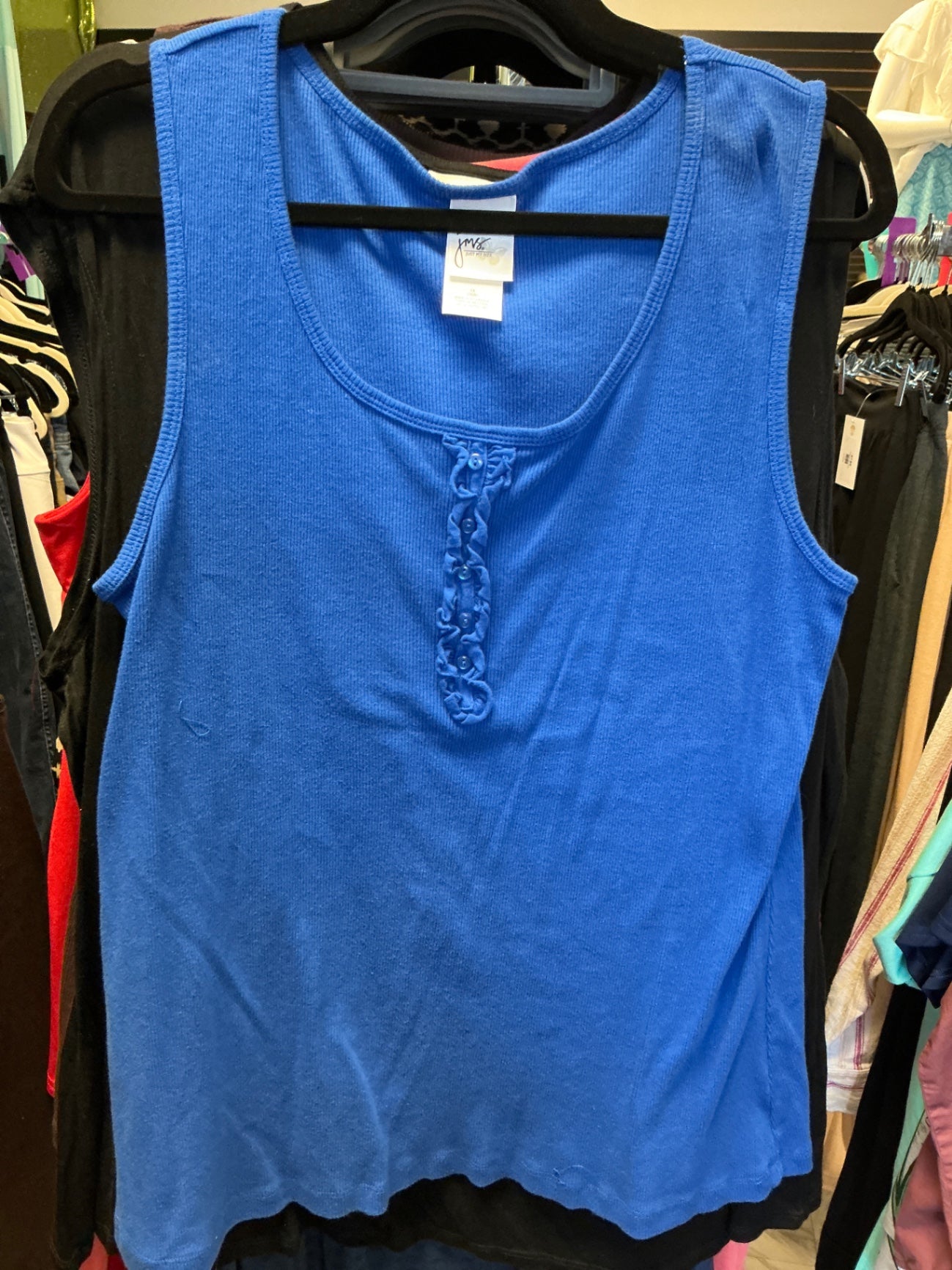 Just My Size Tank Top 1X Blue