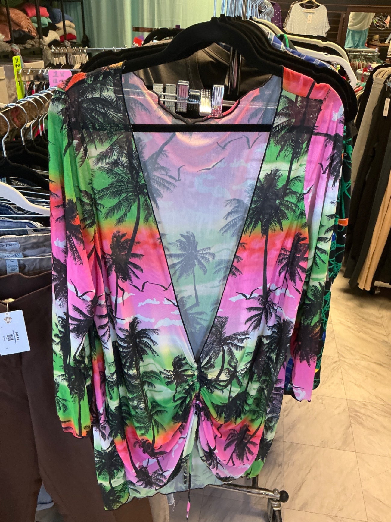 Swimsuit Cover Up 2X Multicolor