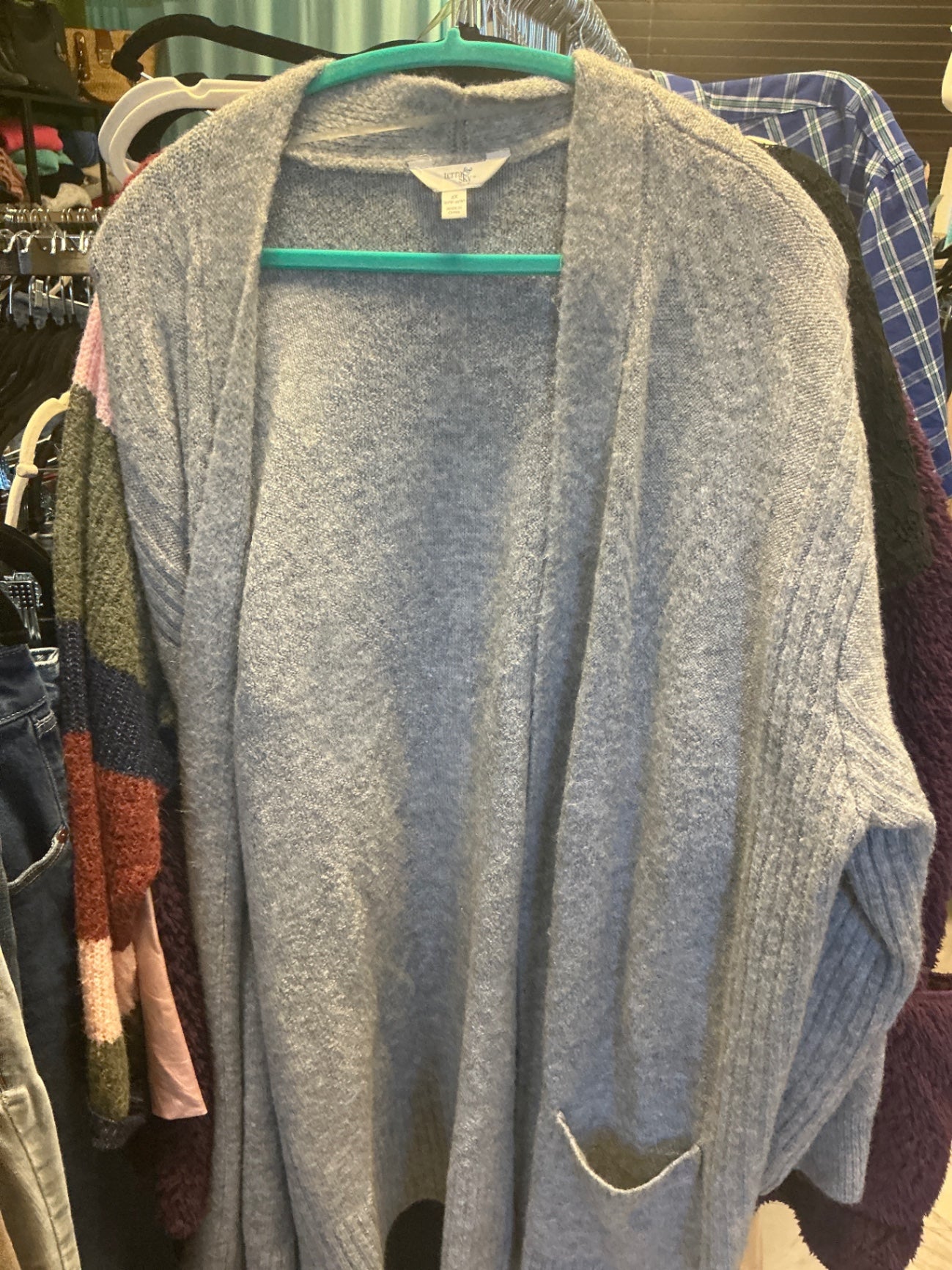 Terra & Sky Cardigan 2X Gray