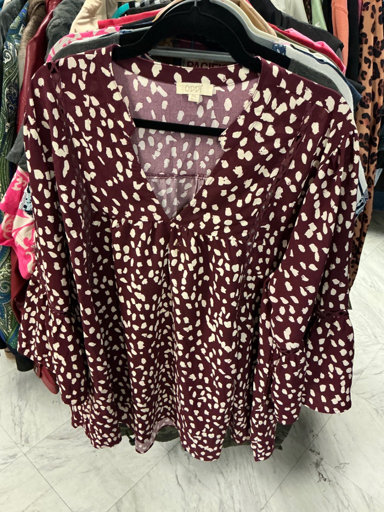 Oddy Blouse 2XL Burgundy