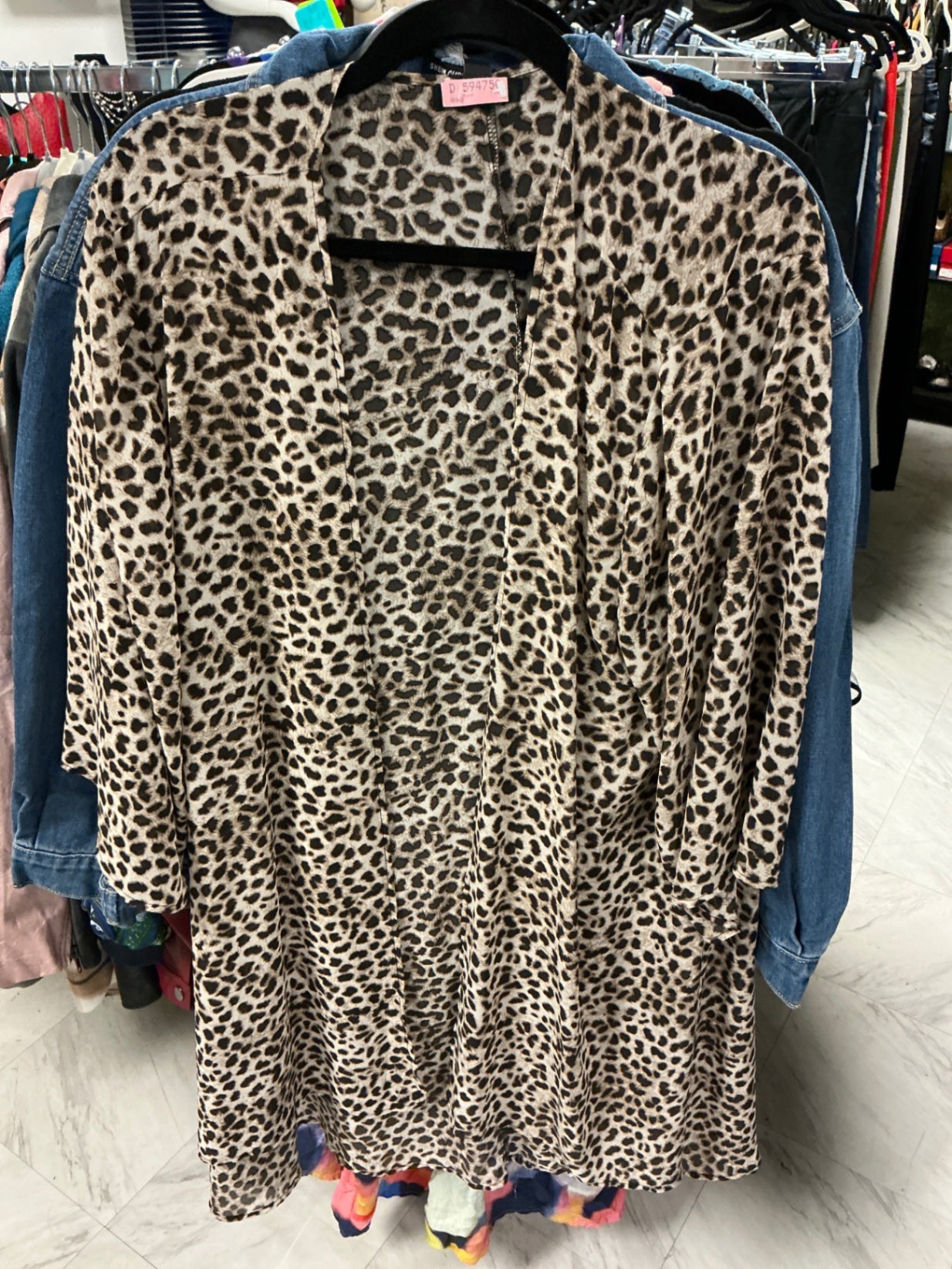 Torrid Kimono - Beige with Leopard Print - 1