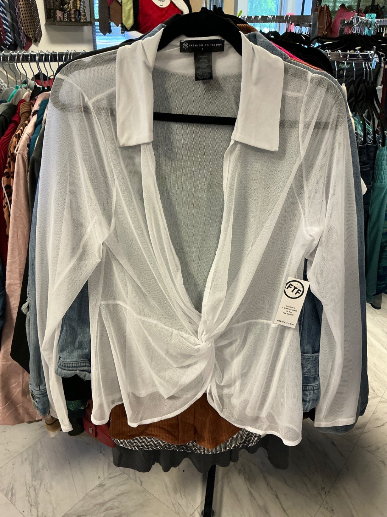 Fashion to Figure Blouse - White - 1 NWT
