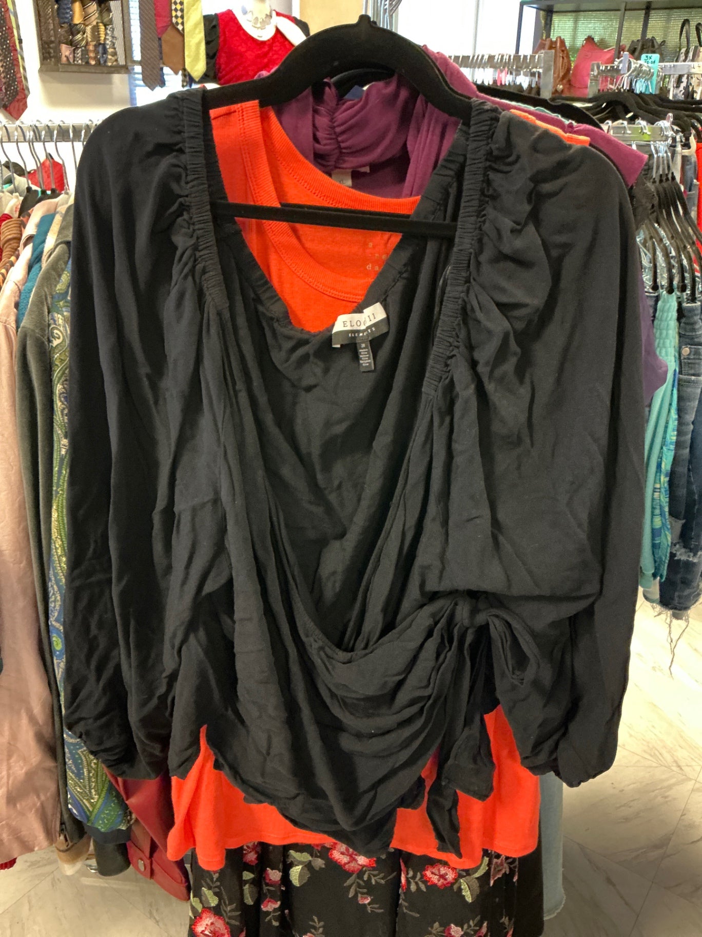 Eloquii Wrap Blouse - Black - 28
