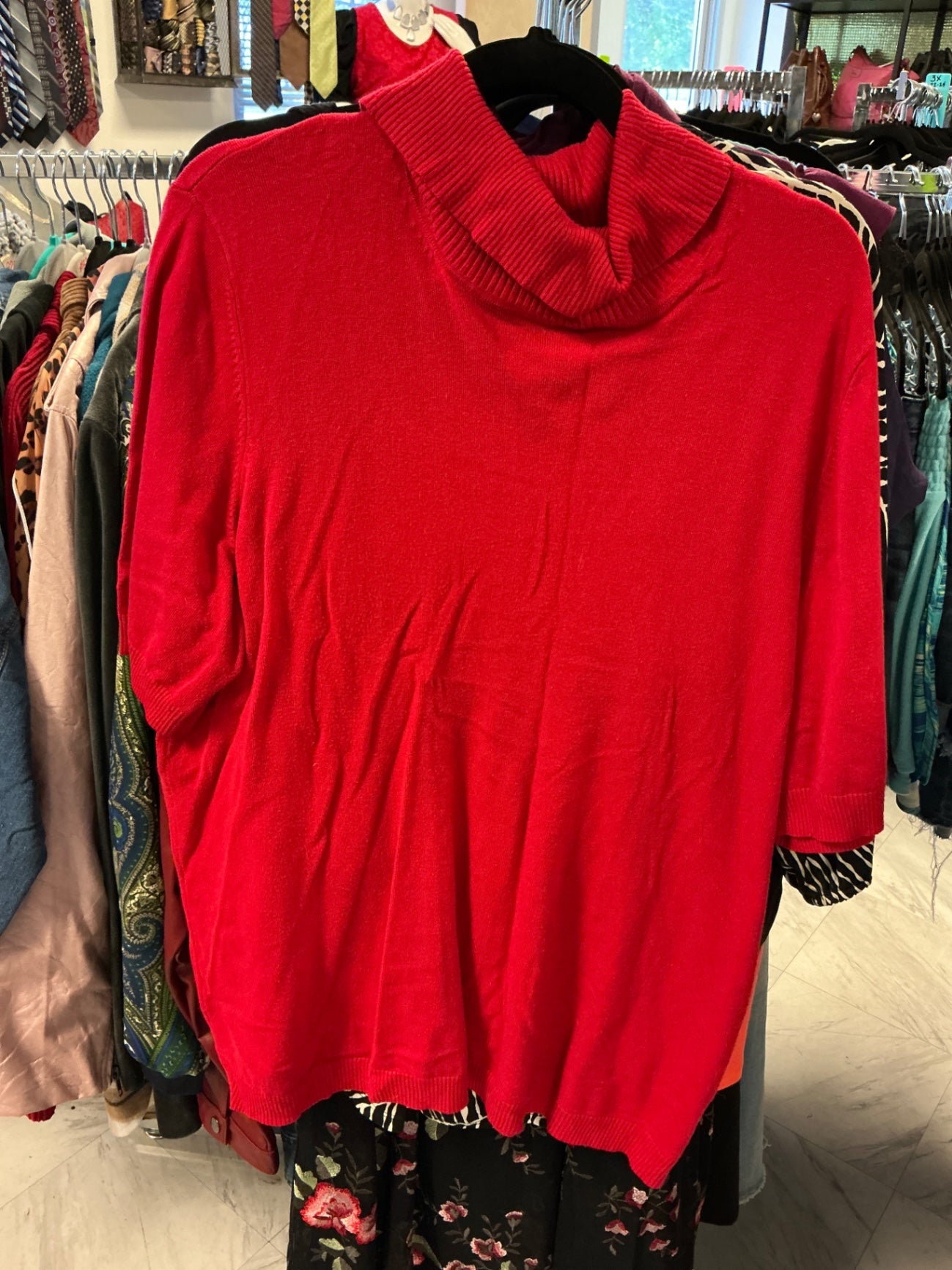 Lane Bryant Short Sleeve Sweater - Red - 22/24