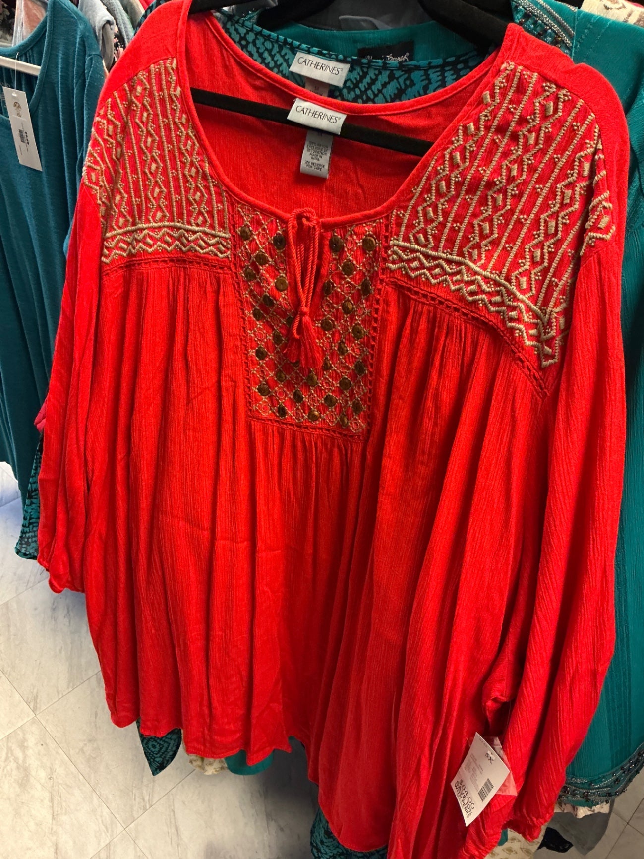 Catherines Blouse - Red - 5X NWT
