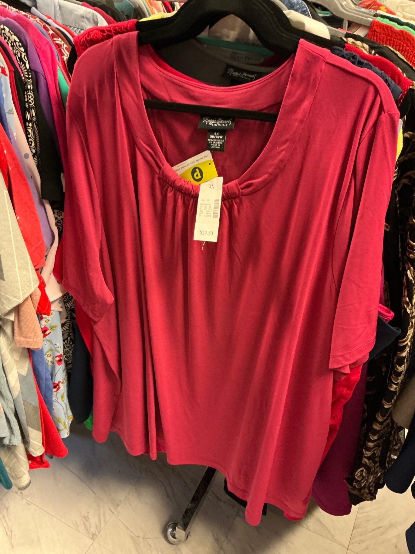 Maggie Barnes Blouse - Pink - 4X