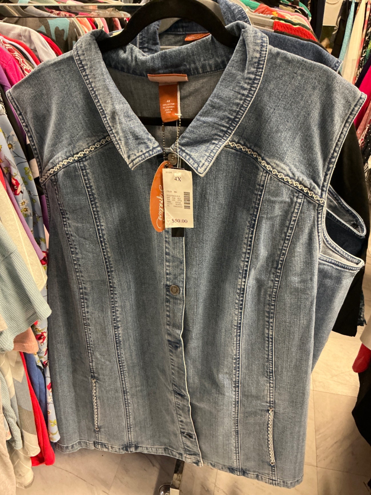Liz&Me Denim Vest - Blue - 4X NWT