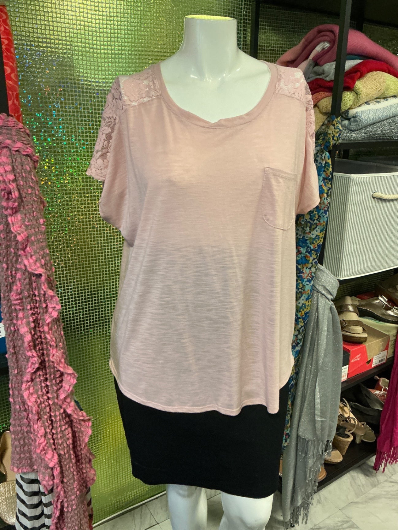 Paper Tee T-Shirt - Pink - 3X