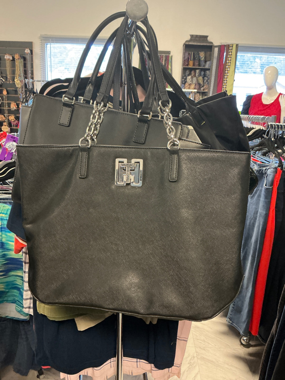 Tommy Hilfigure Tote Bag - Black -
