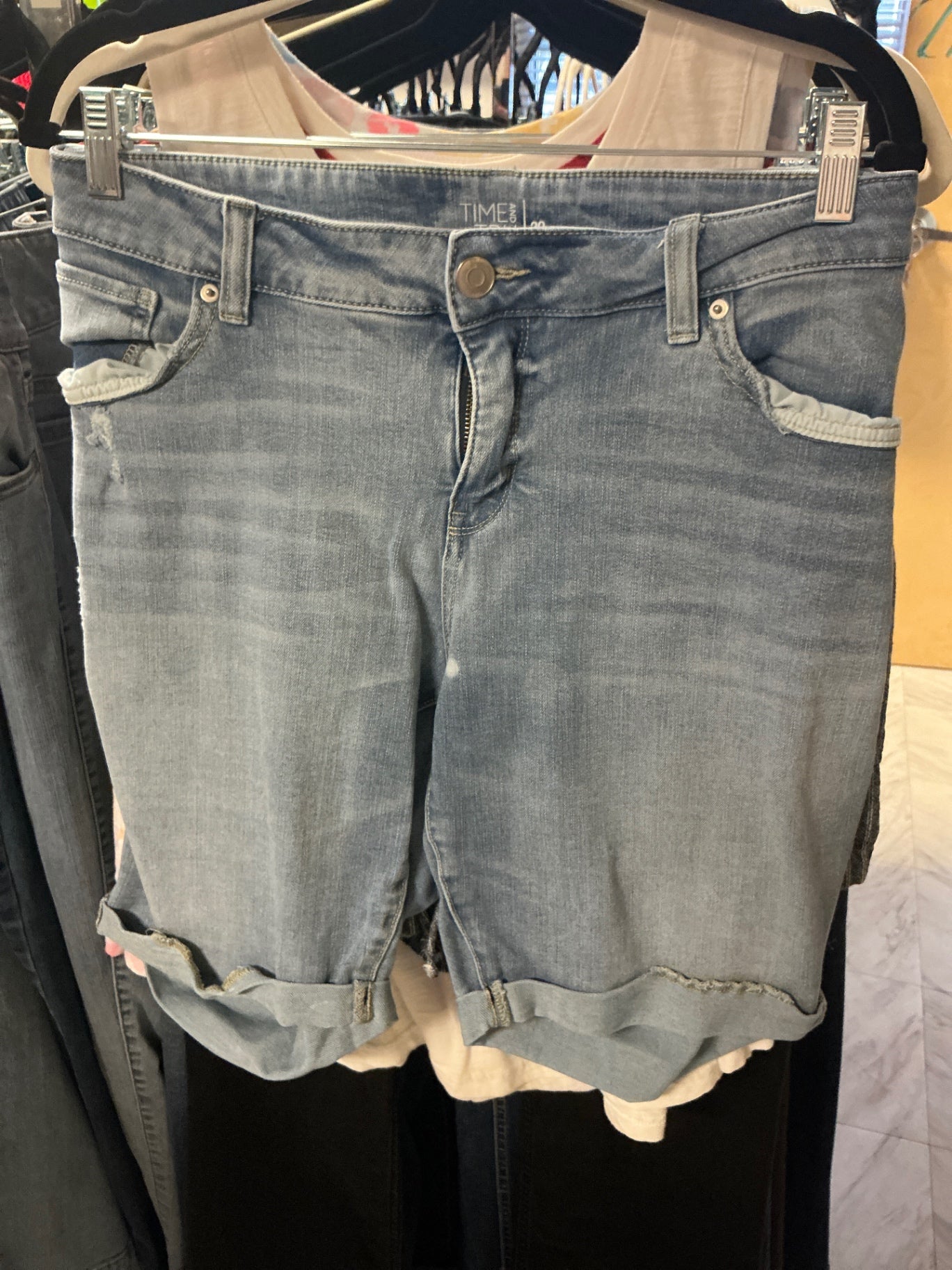 Time and Tru Denim Shorts - Light Blue - 20
