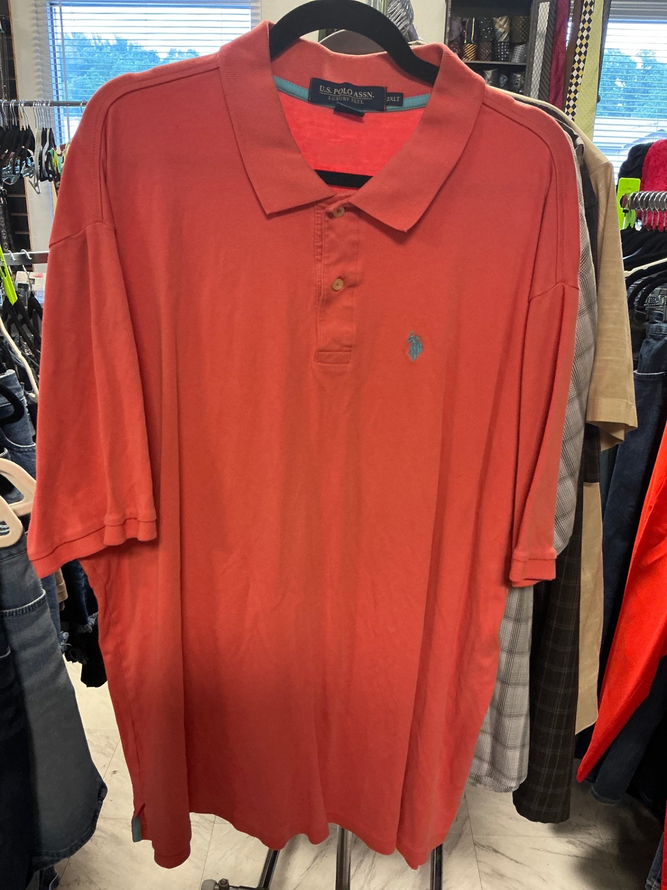 U.S. POLO ASSN. Polo shirt - Coral - 2XLT