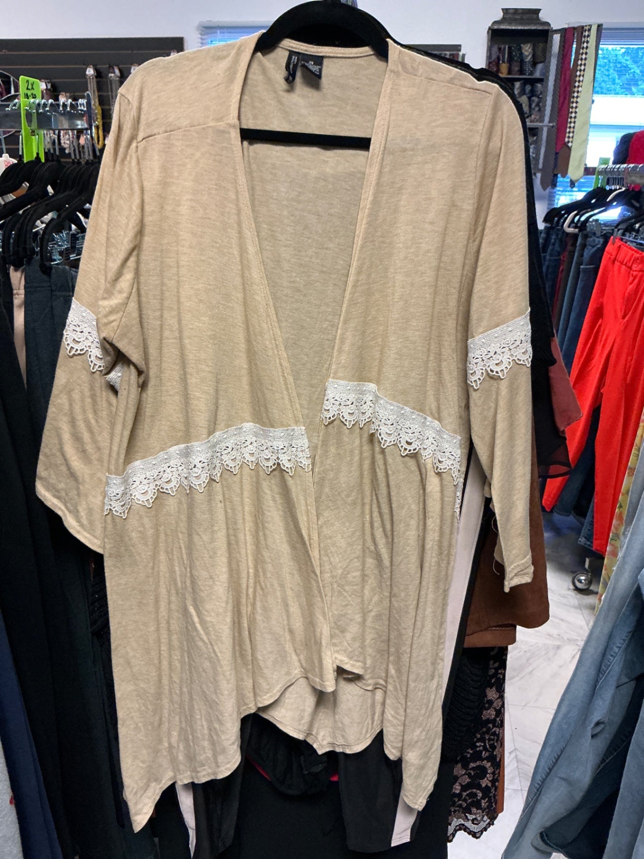 New Directions Kimono cardigan - Beige - 2X